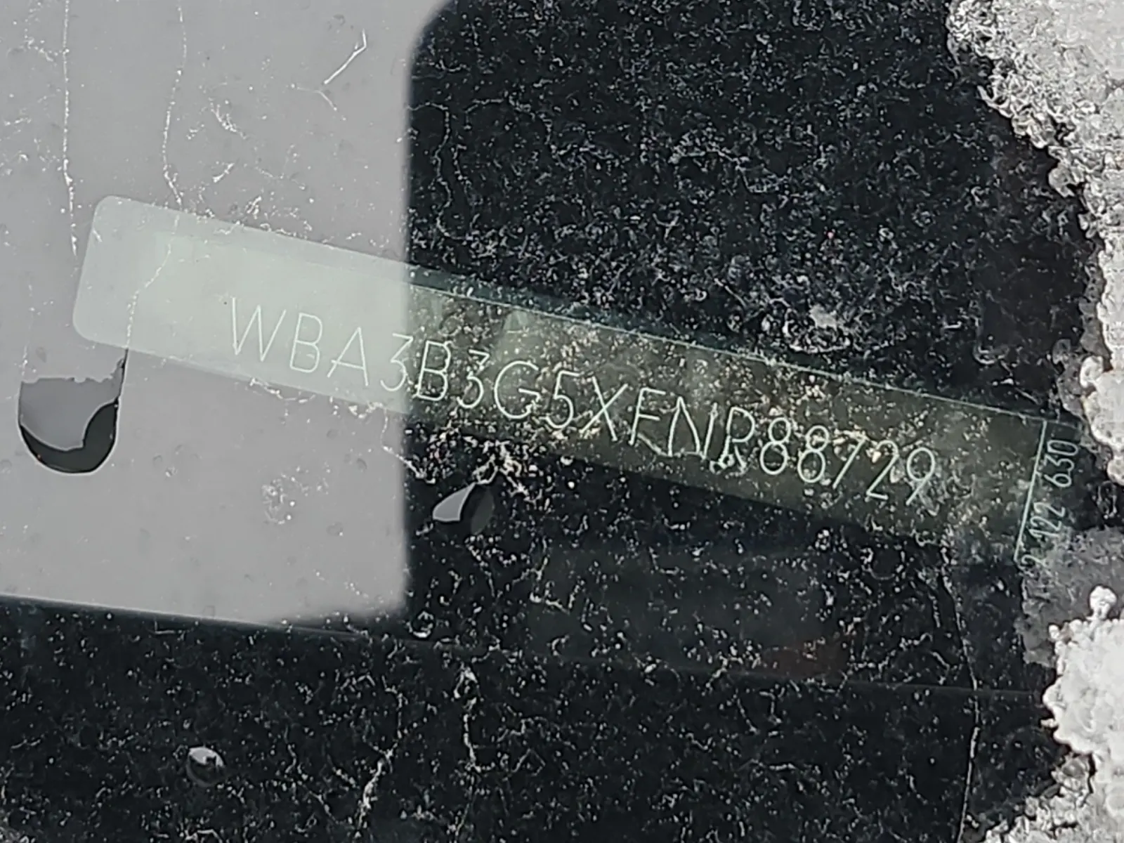 Dash VIN Plate Photo