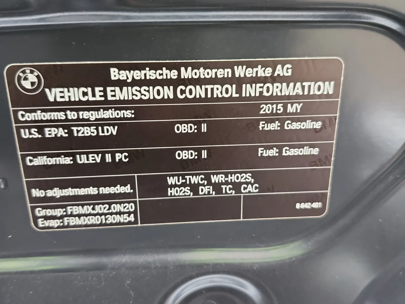 Emission Sticker Photo