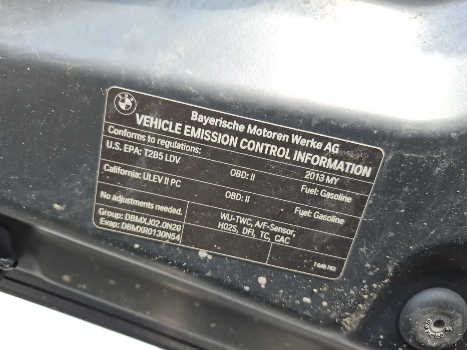 Emission Sticker Photo