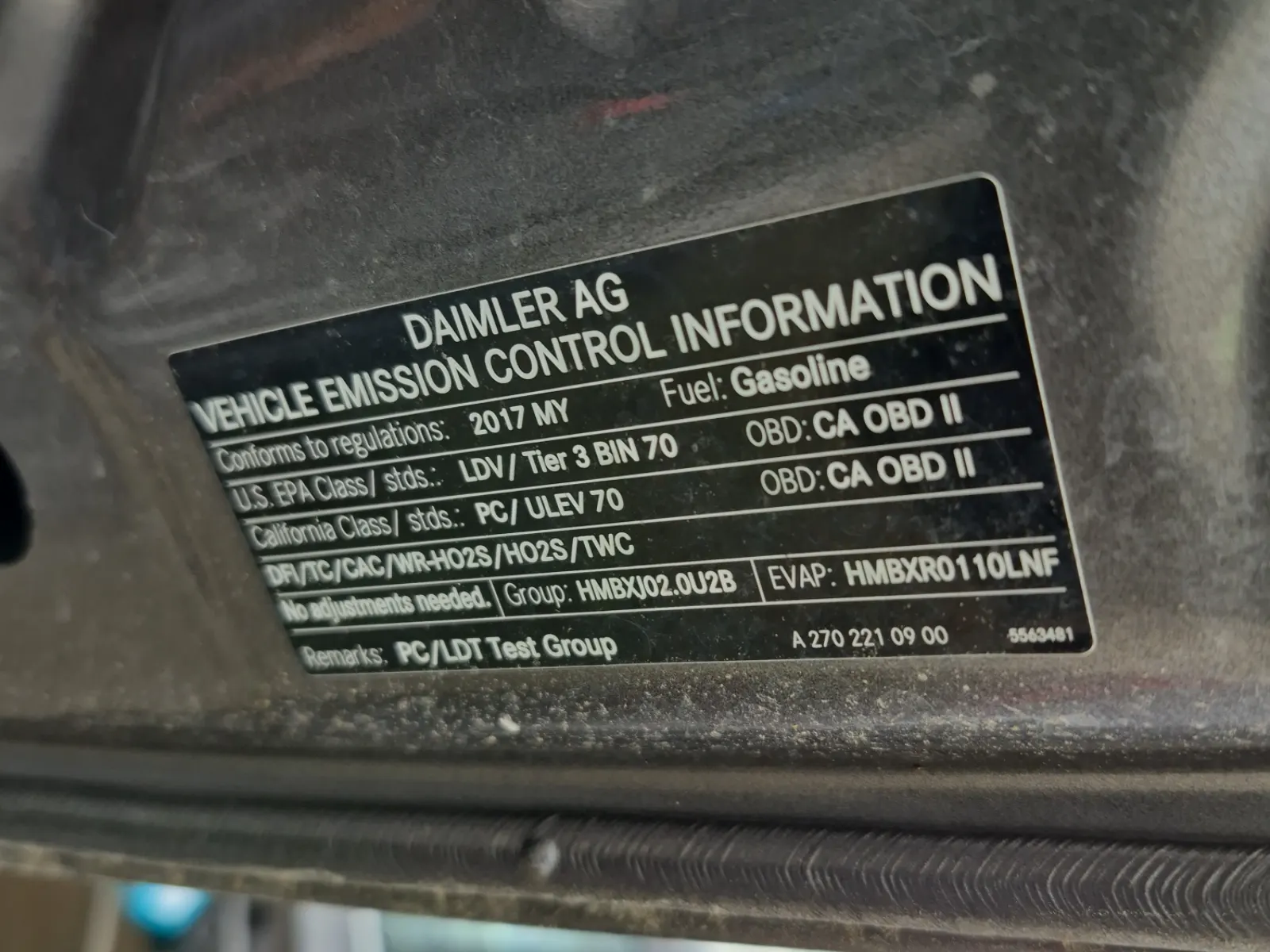 Emission Sticker Photo