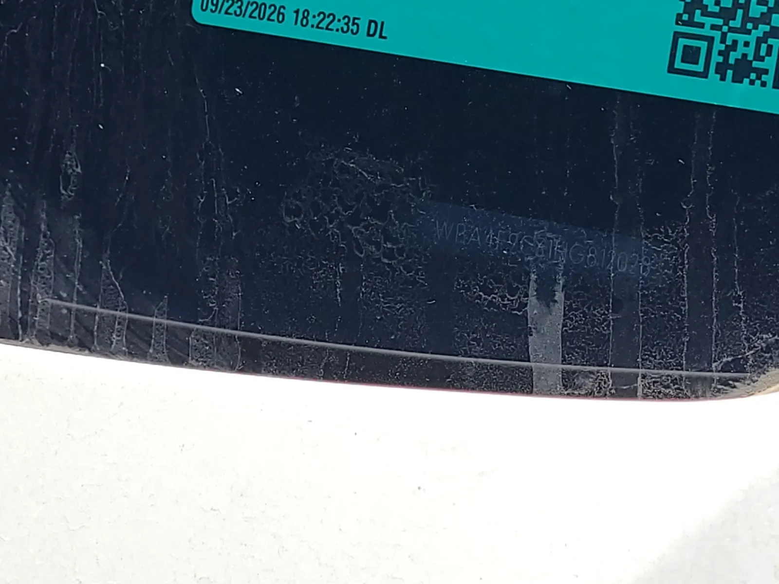 Dash VIN Plate Photo