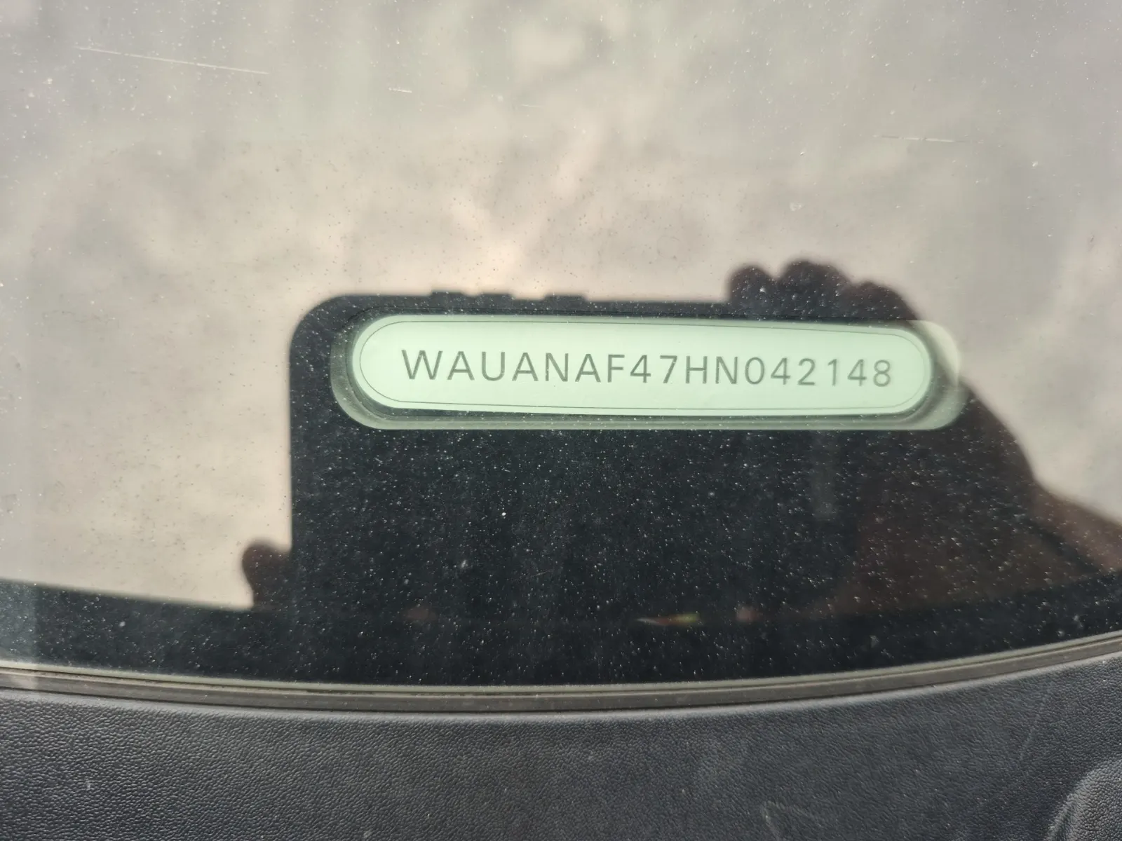 Dash VIN Plate Photo