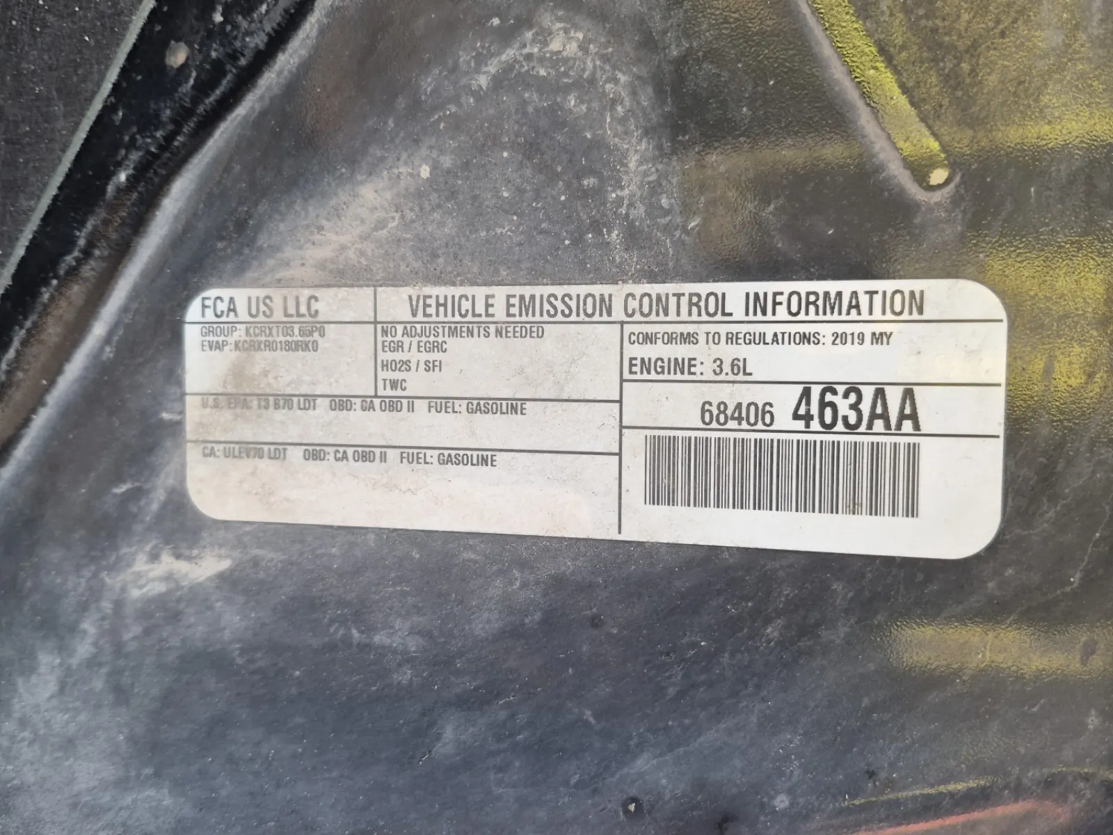 Emission Sticker Photo