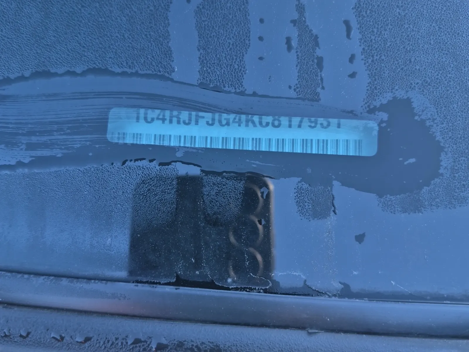 Dash VIN Plate Photo