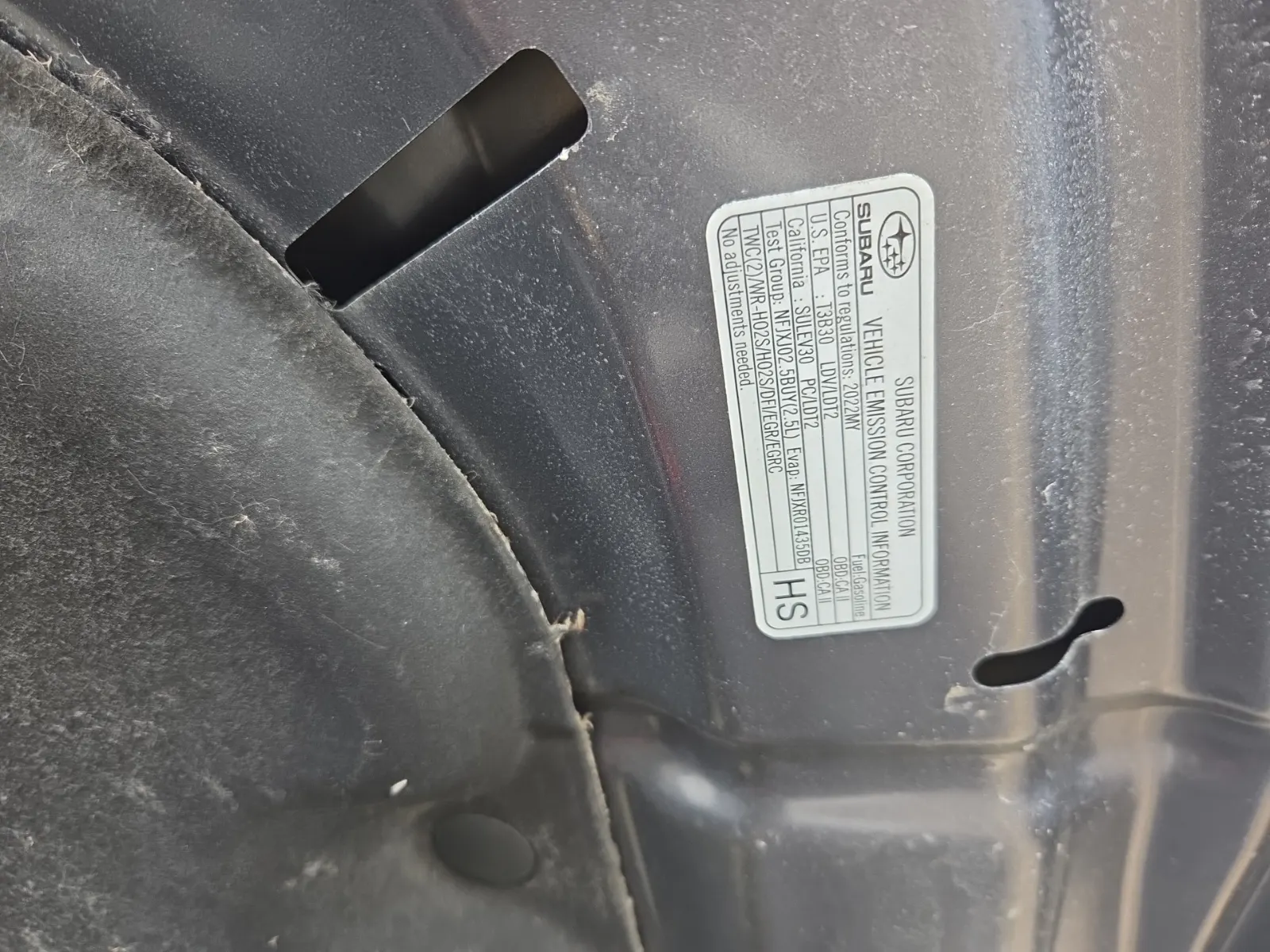 Emission Sticker Photo