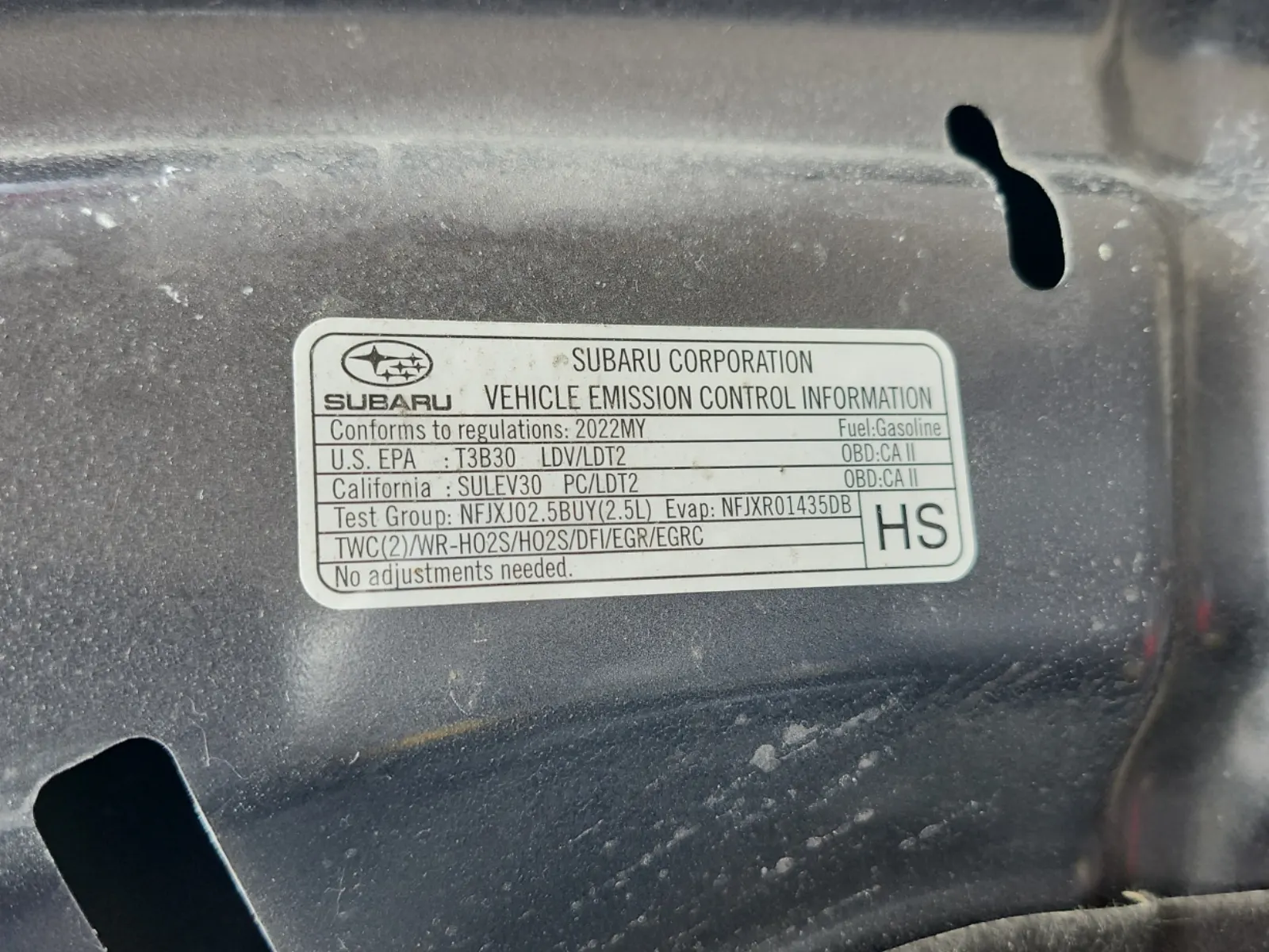 Emission Sticker Photo