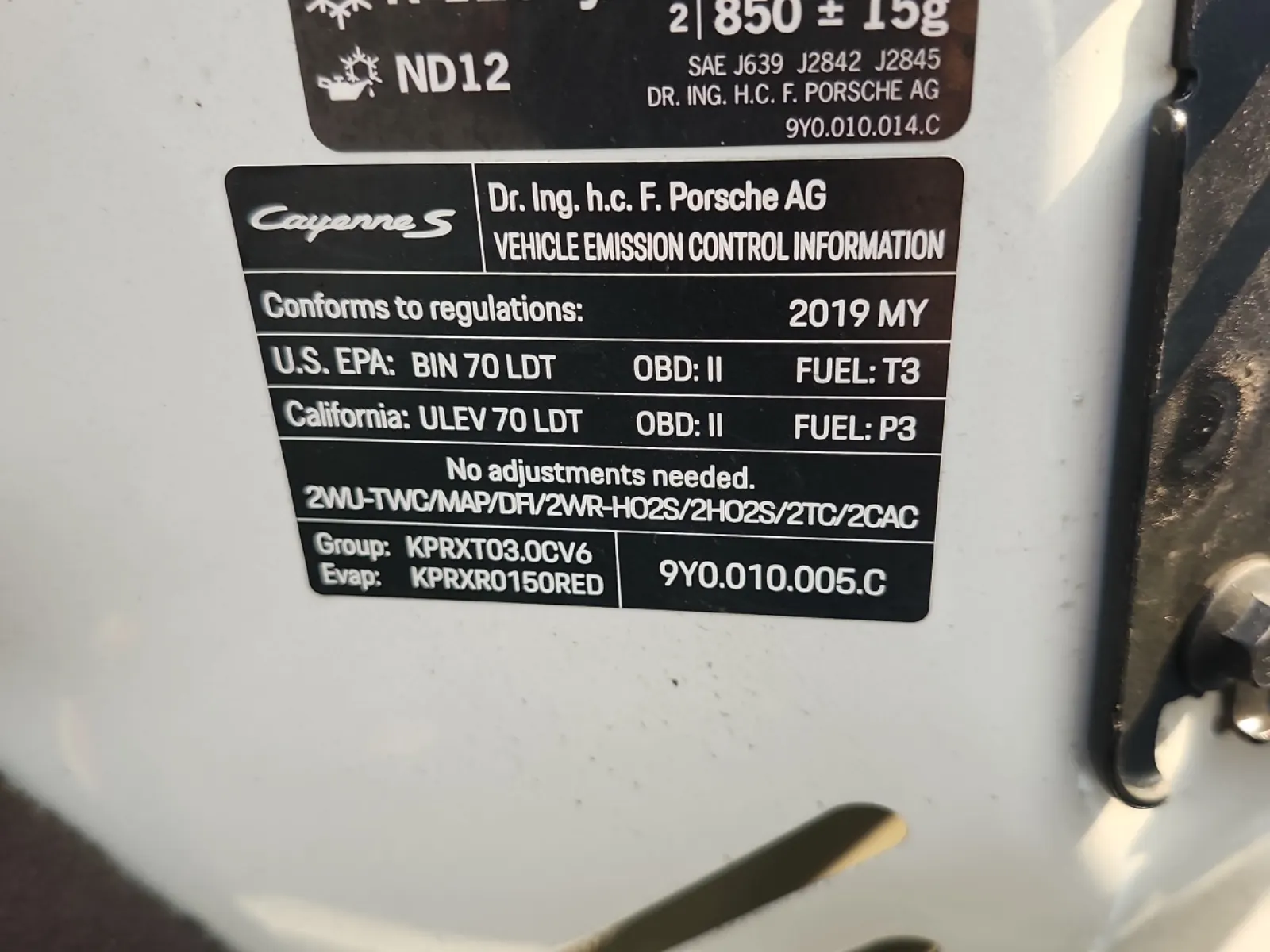 Emission Sticker Photo