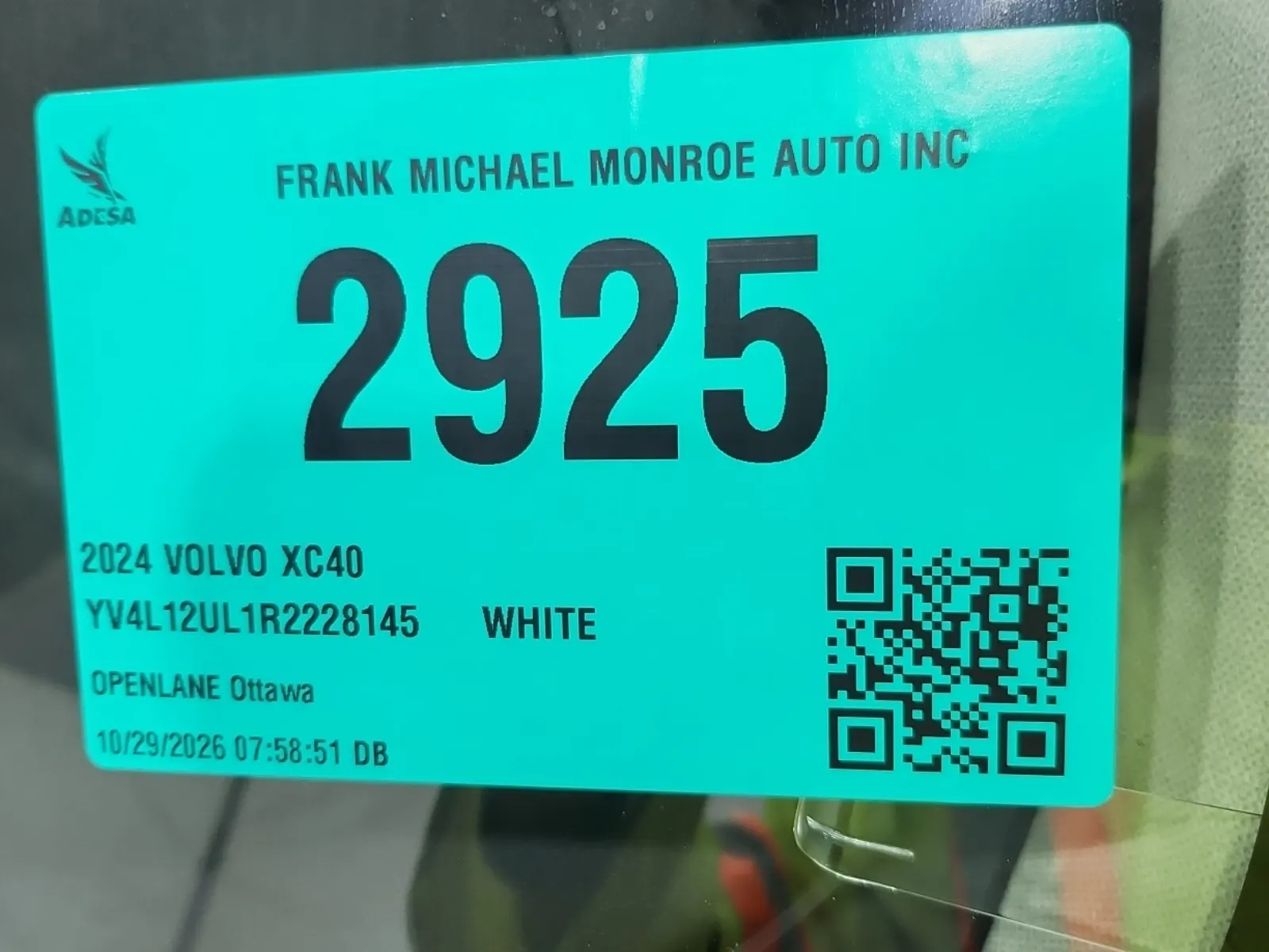 Inventory Label Photo