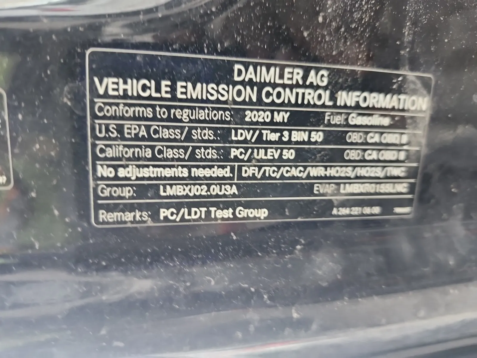 Emission Sticker Photo