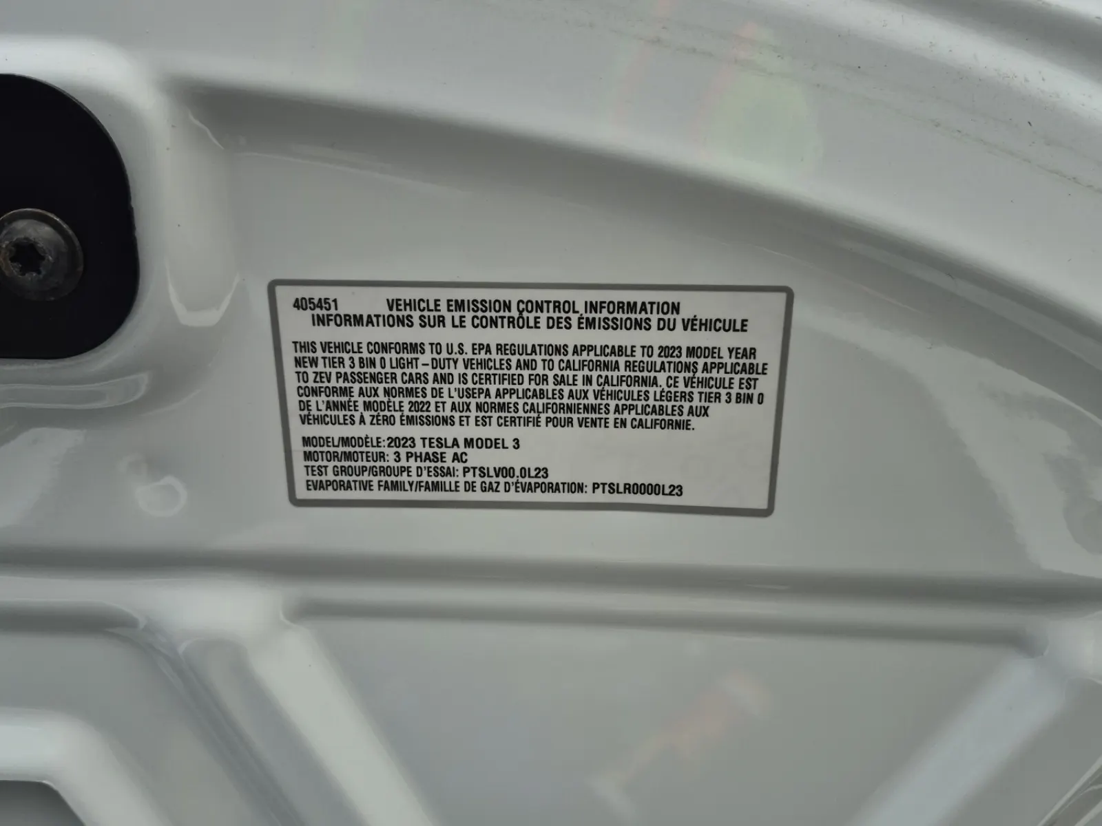 Emission Sticker Photo
