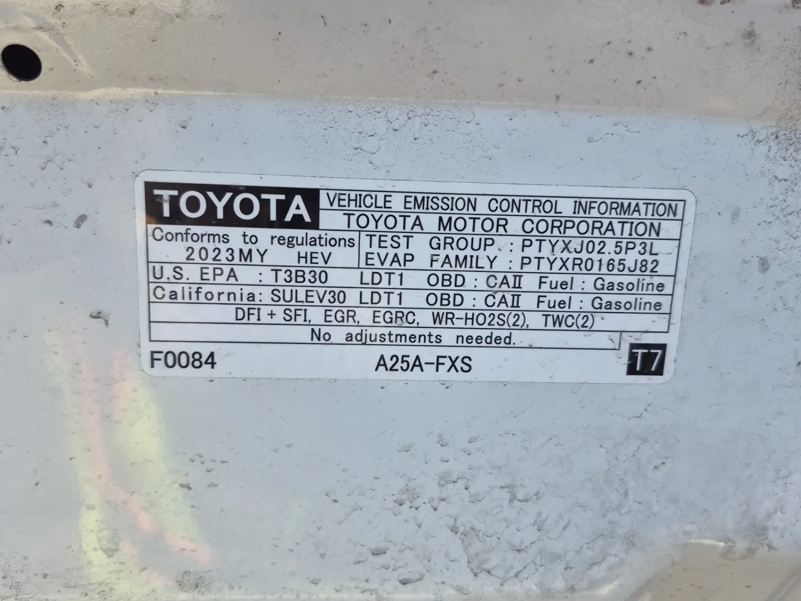 Emission Sticker Photo