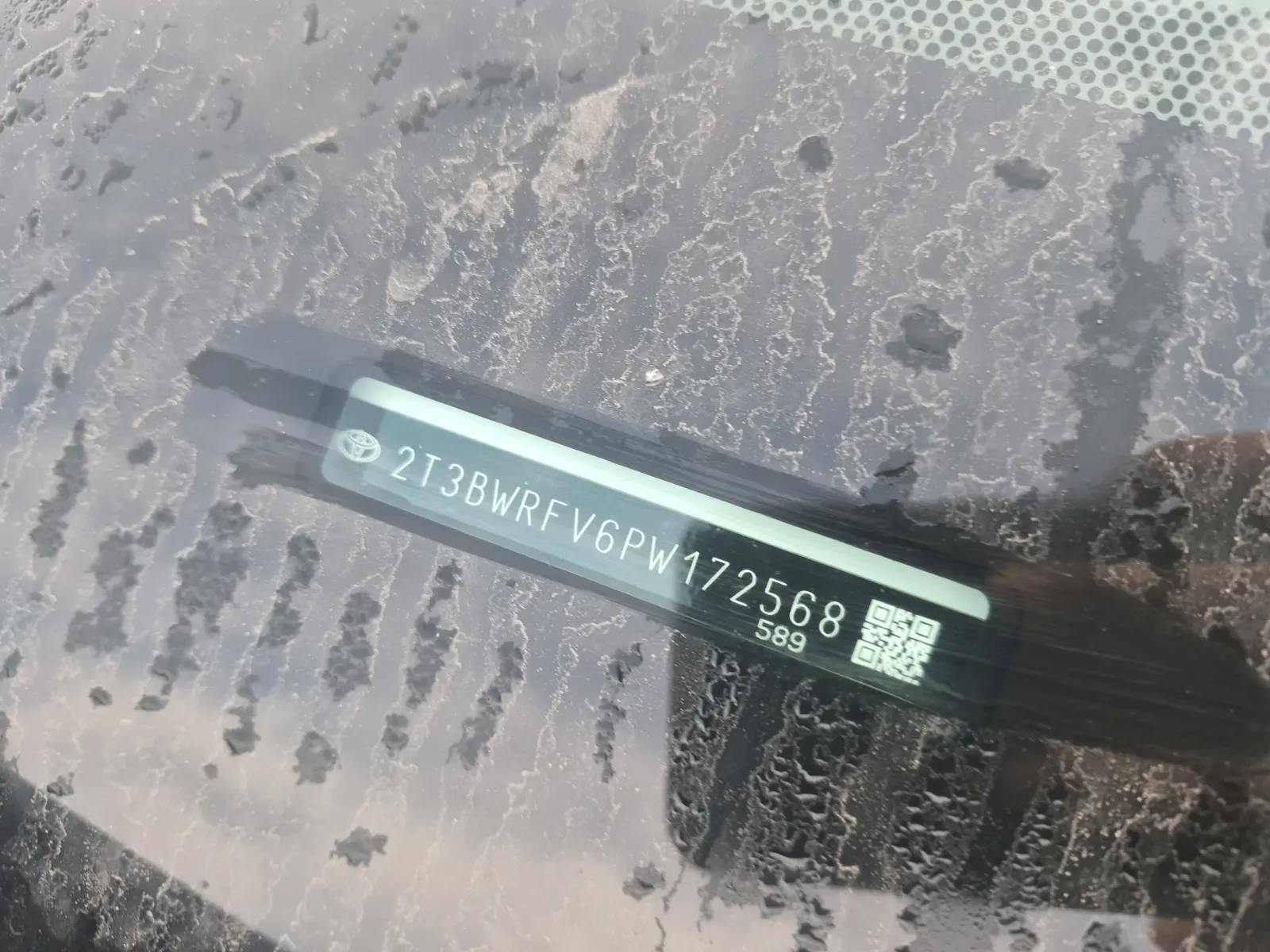 Dash VIN Plate Photo