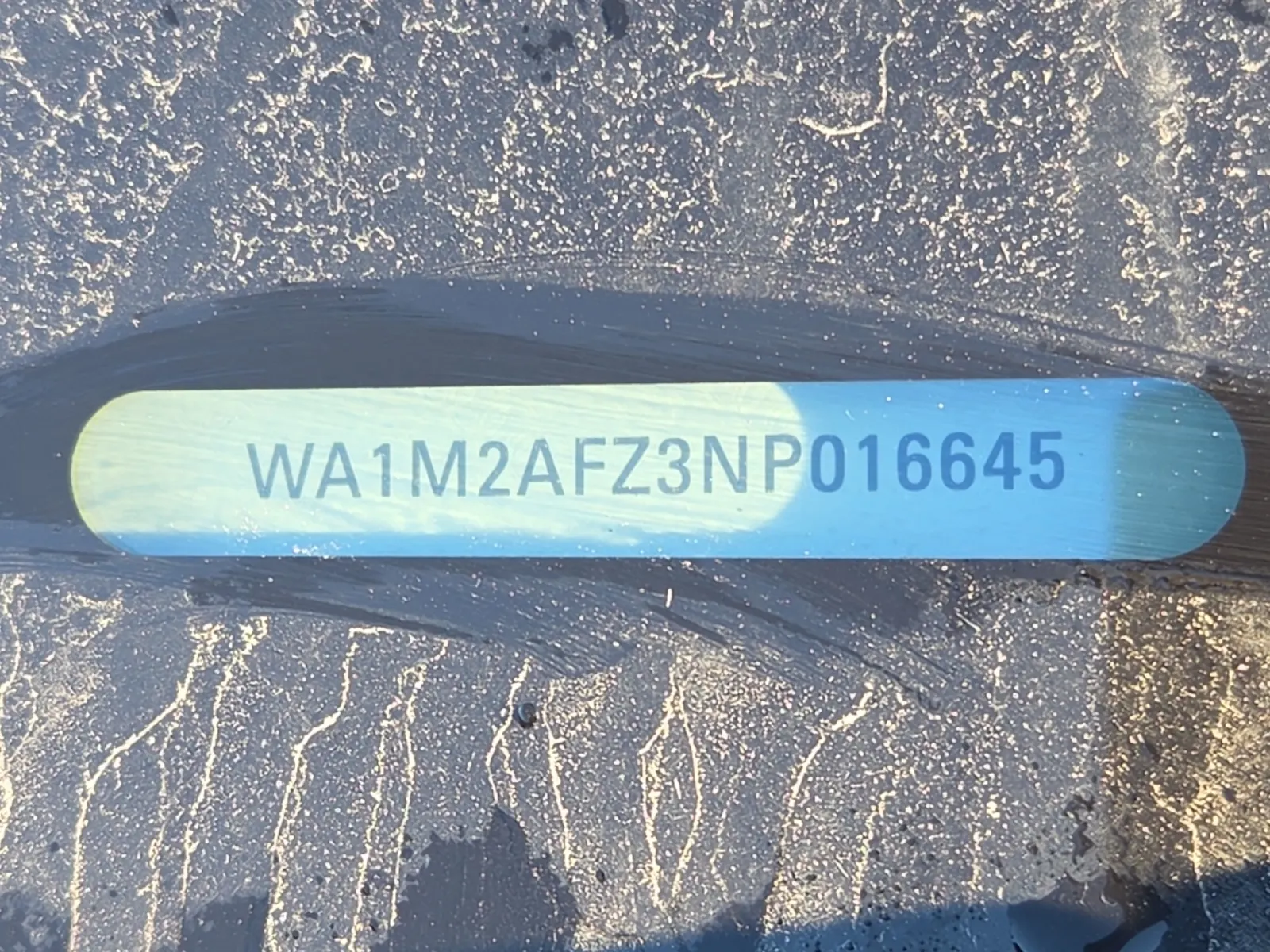 Dash VIN Plate Photo