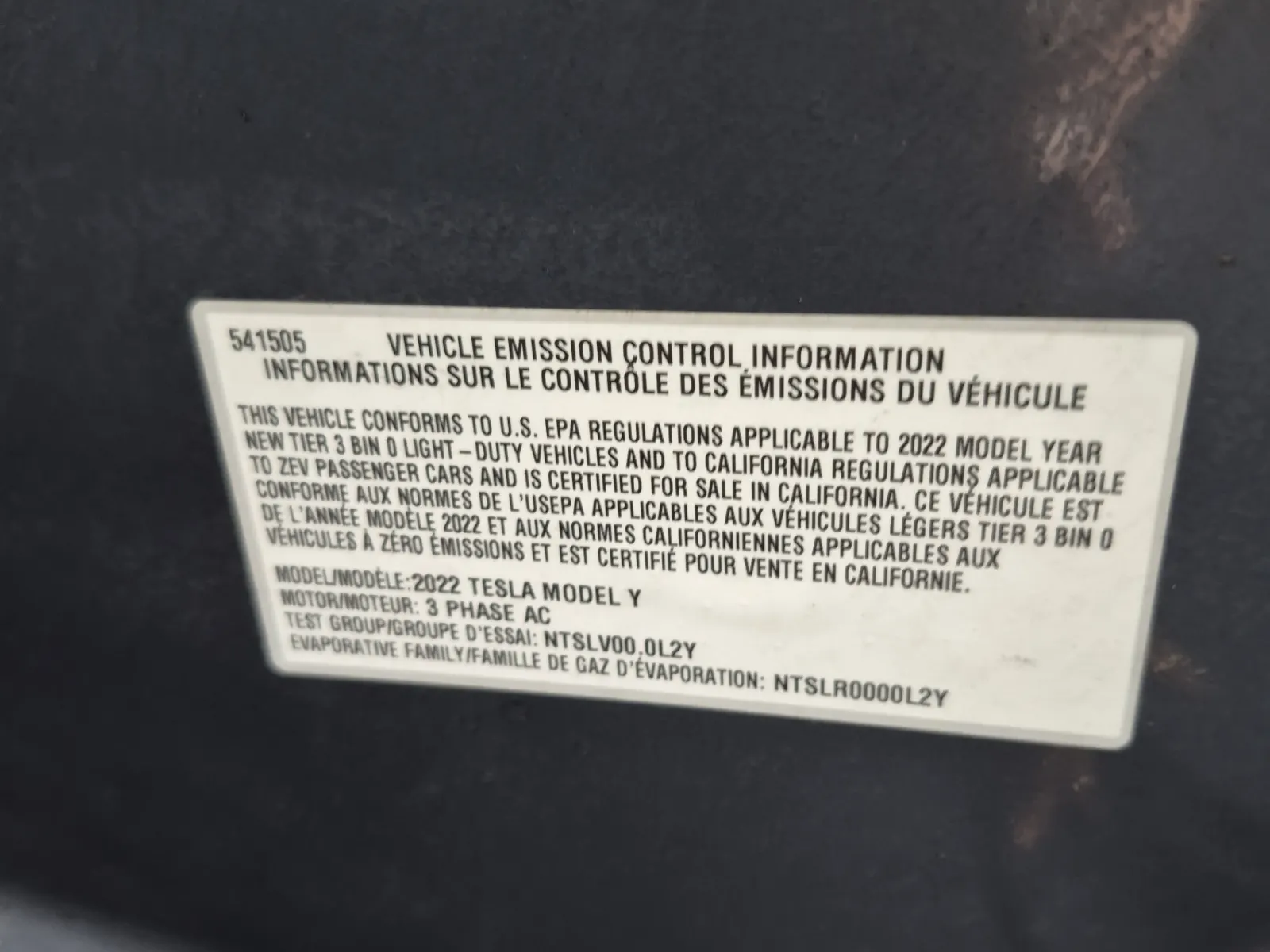 Emission Sticker Photo