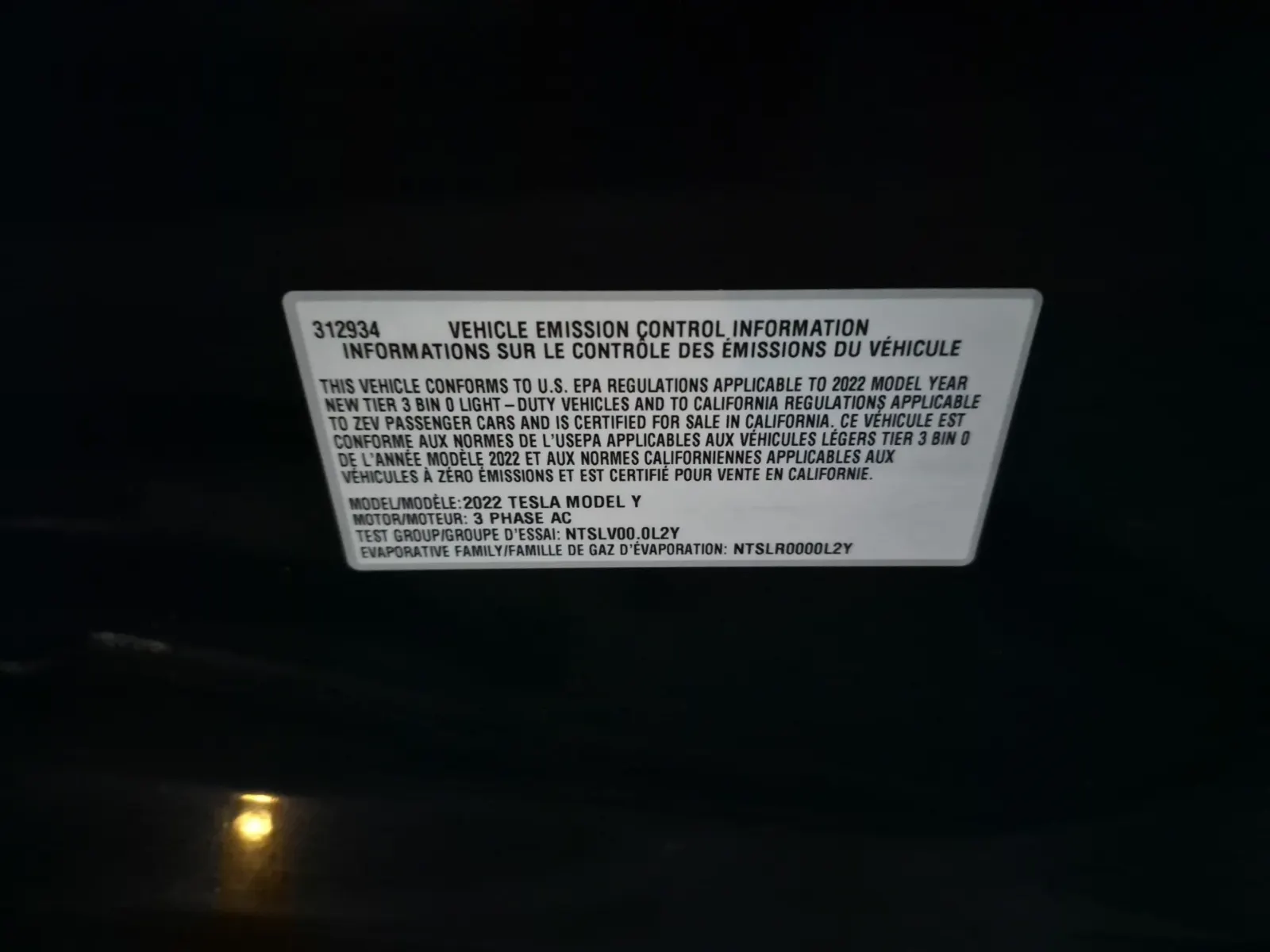 Emission Sticker Photo
