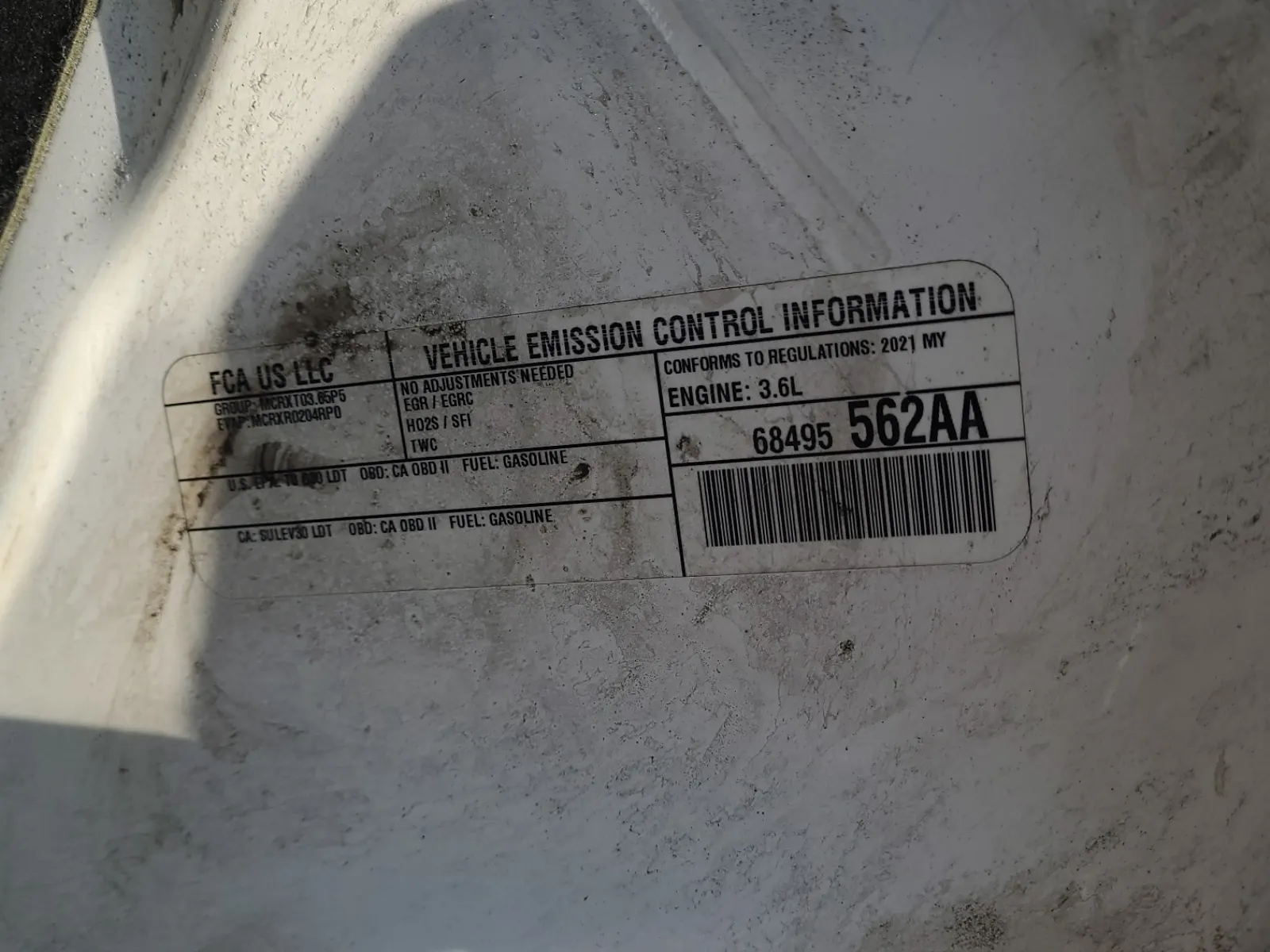 Emission Sticker Photo