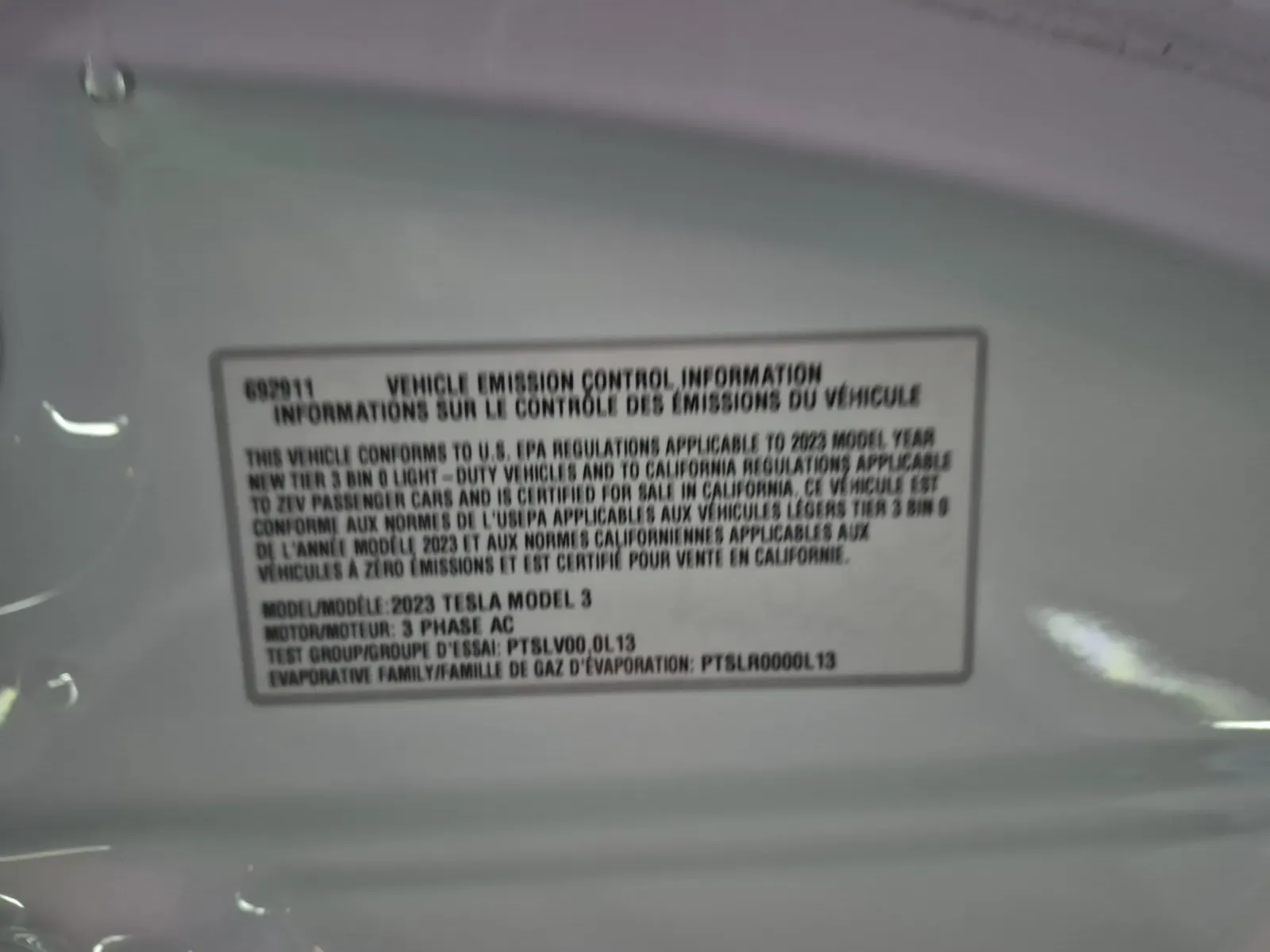 Emission Sticker Photo
