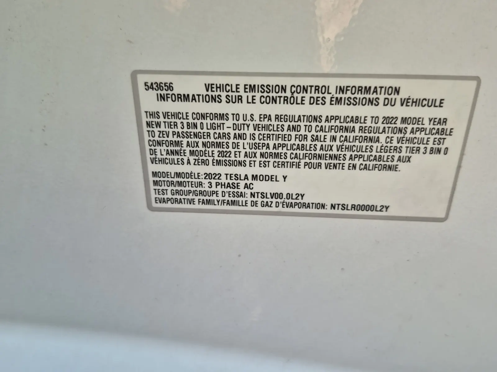 Emission Sticker Photo