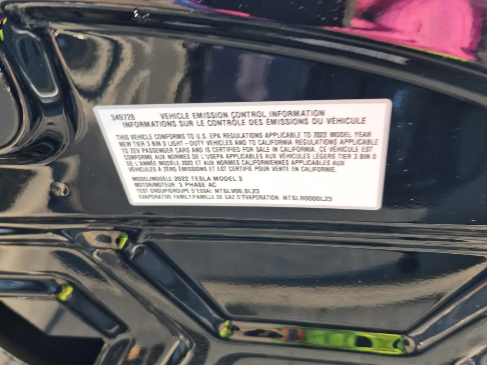Emission Sticker Photo