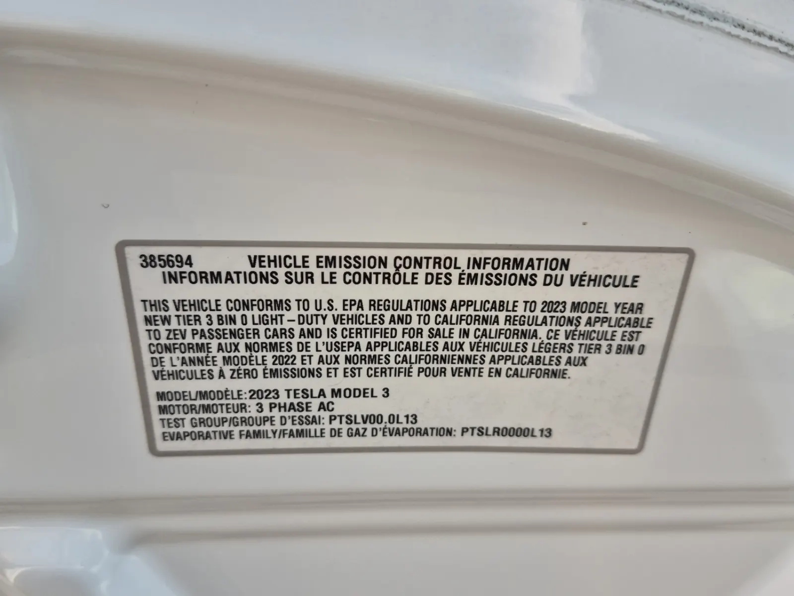 Emission Sticker Photo