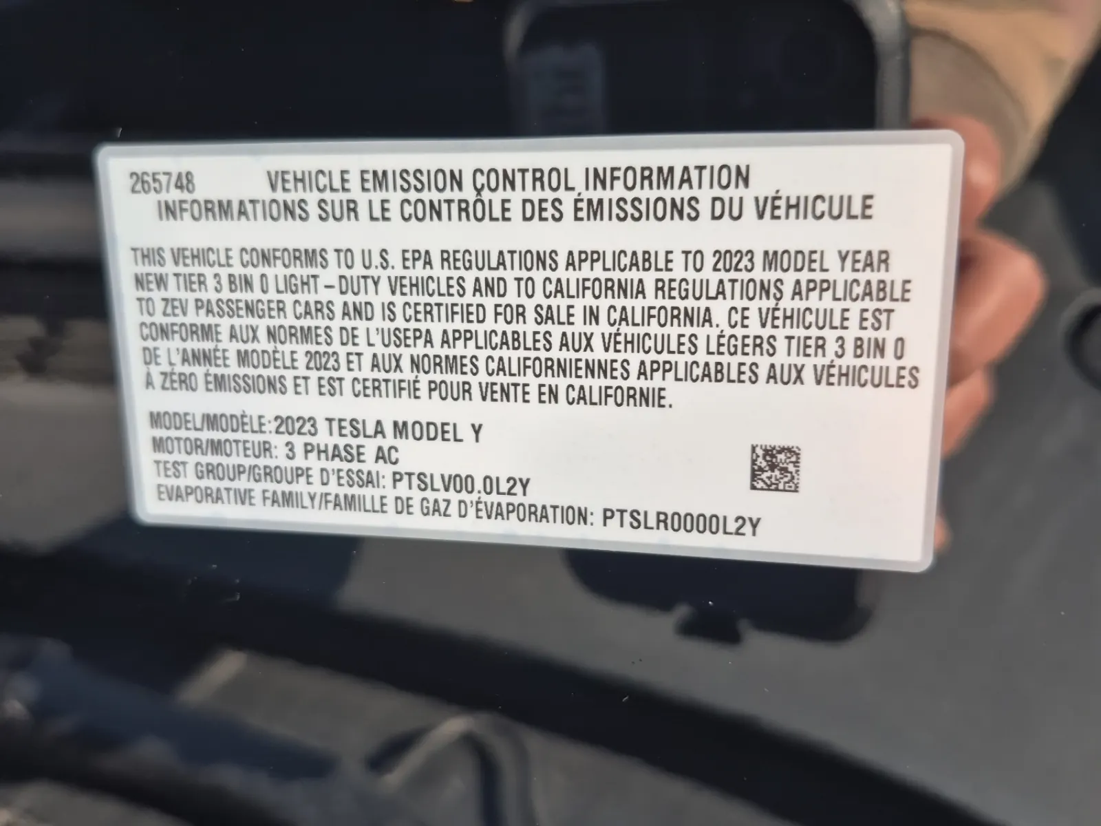 Emission Sticker Photo