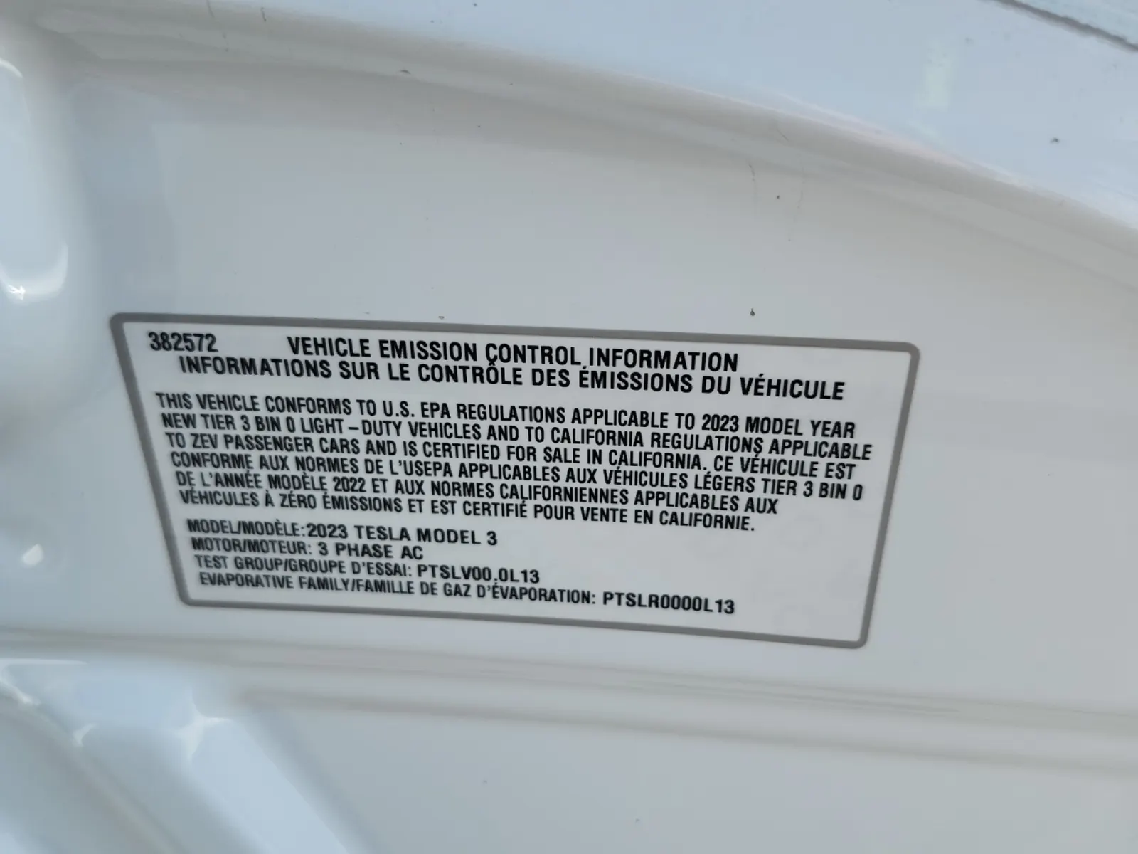 Emission Sticker Photo