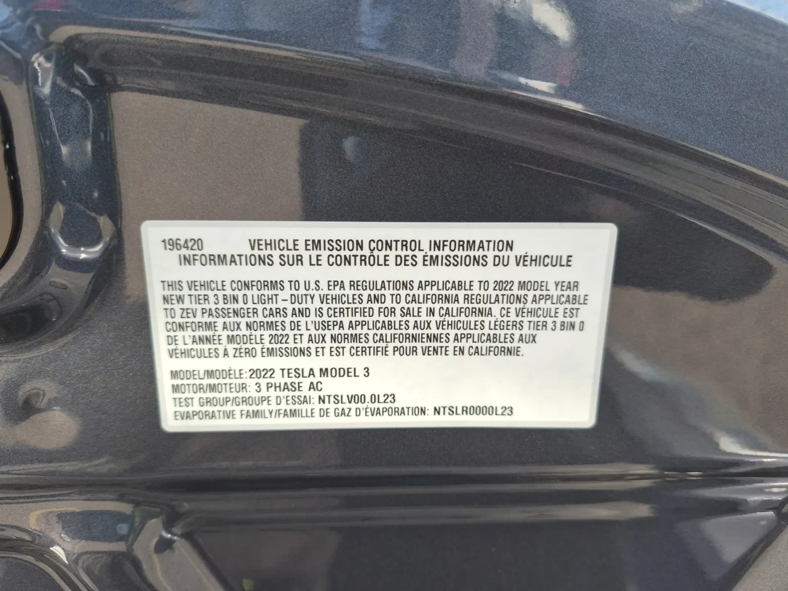 Emission Sticker Photo