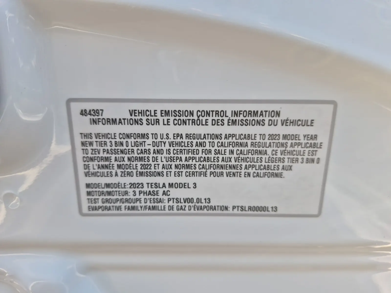 Emission Sticker Photo