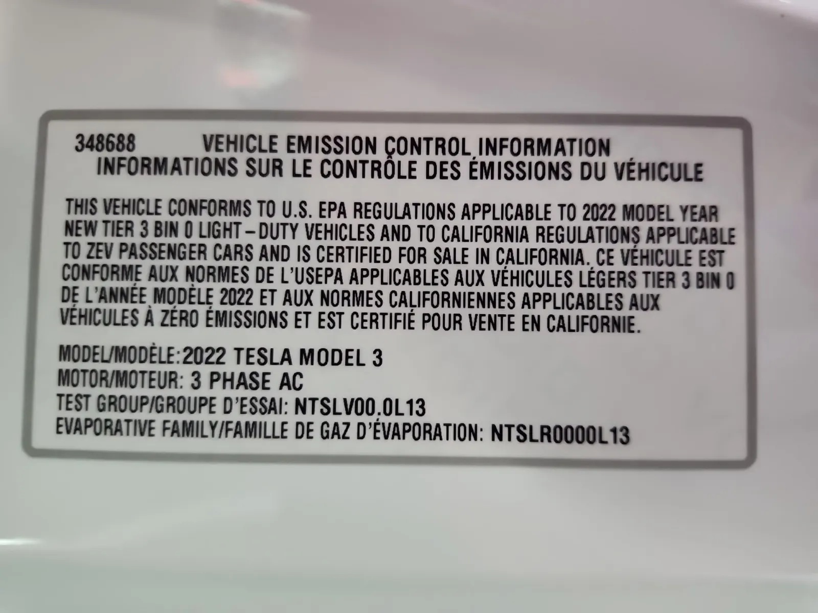 Emission Sticker Photo