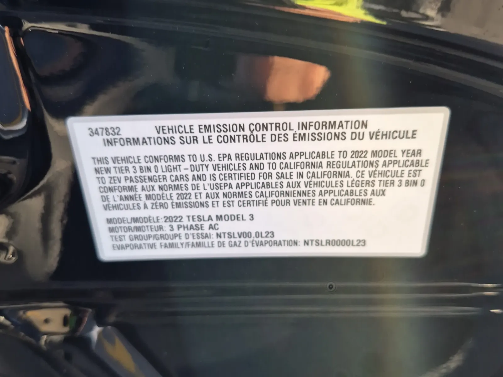 Emission Sticker Photo
