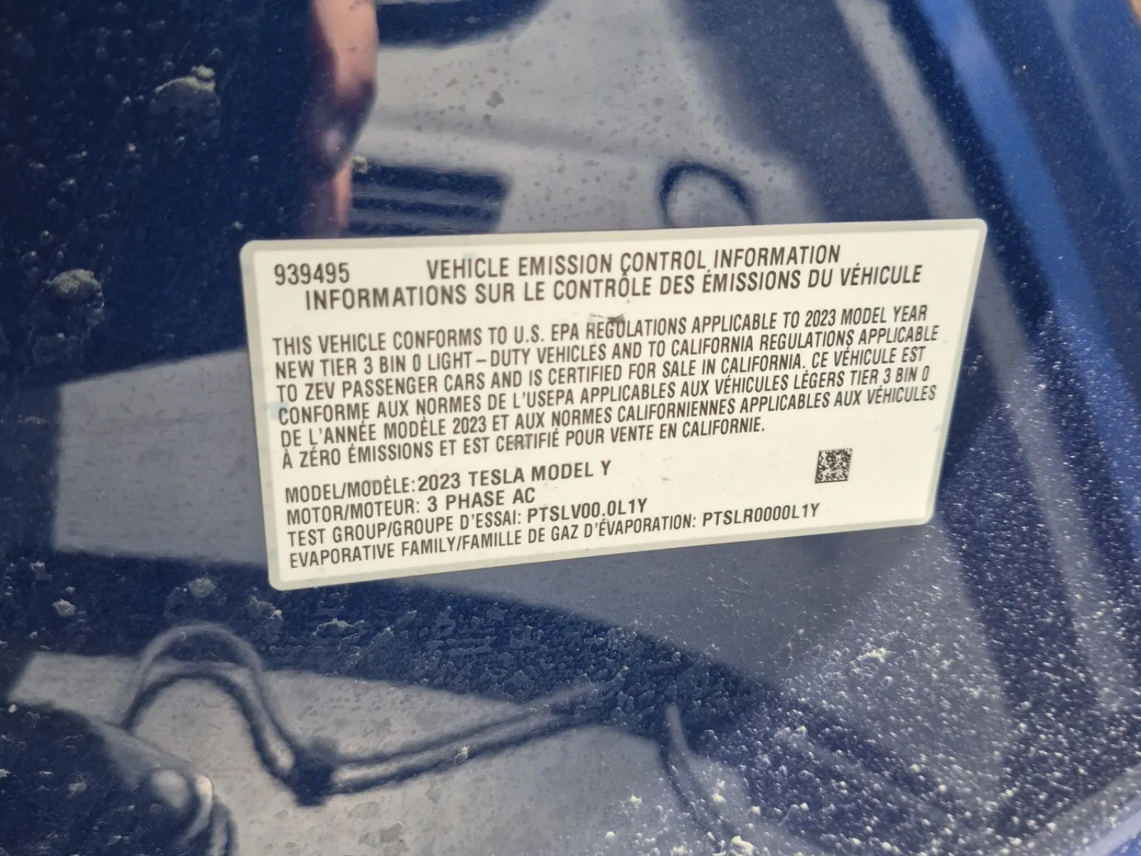Emission Sticker Photo