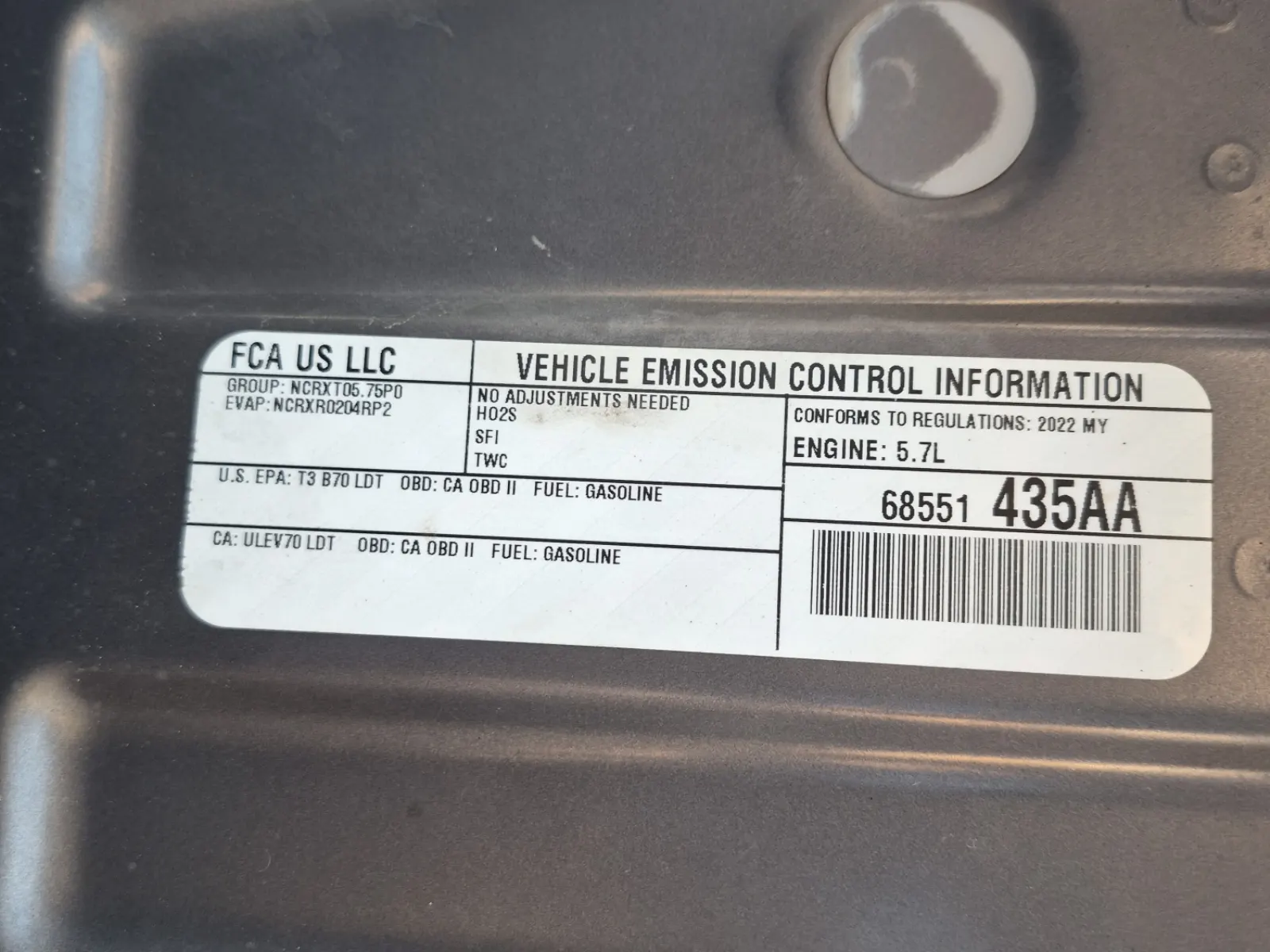 Emission Sticker Photo