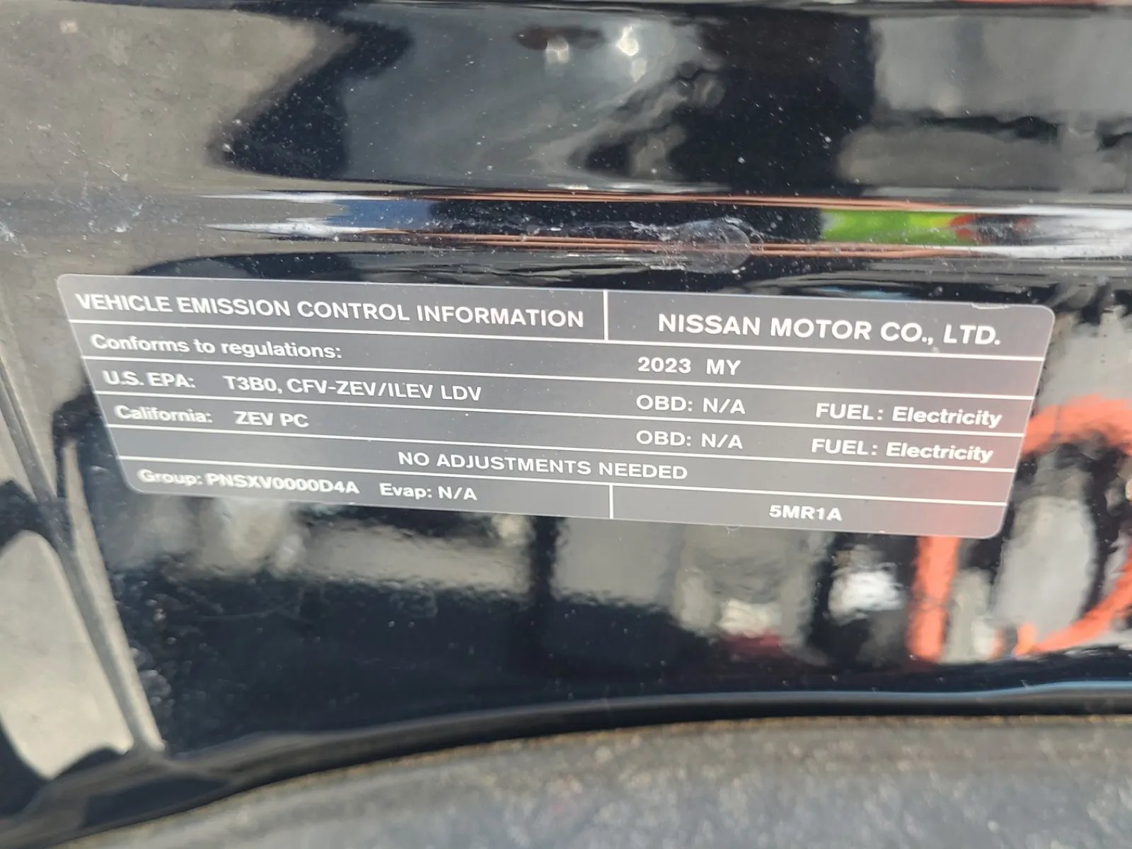 Emission Sticker Photo
