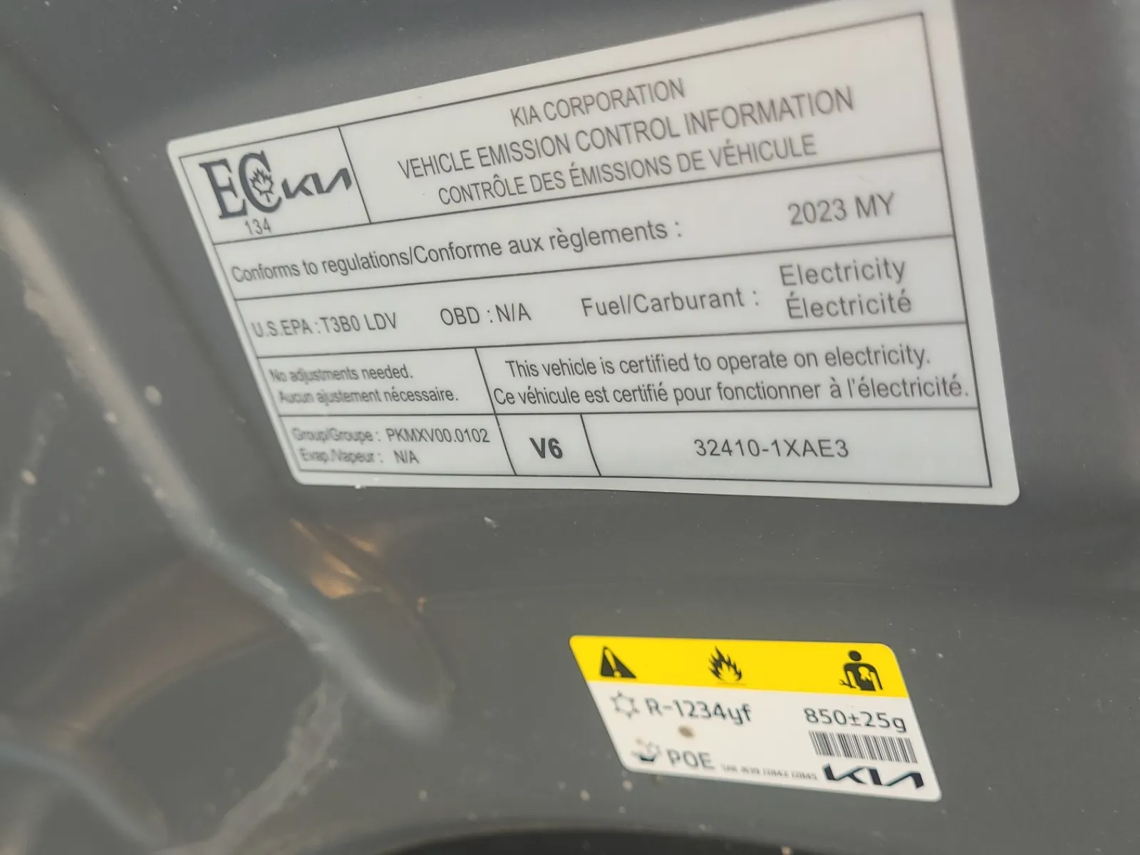 Emission Sticker Photo