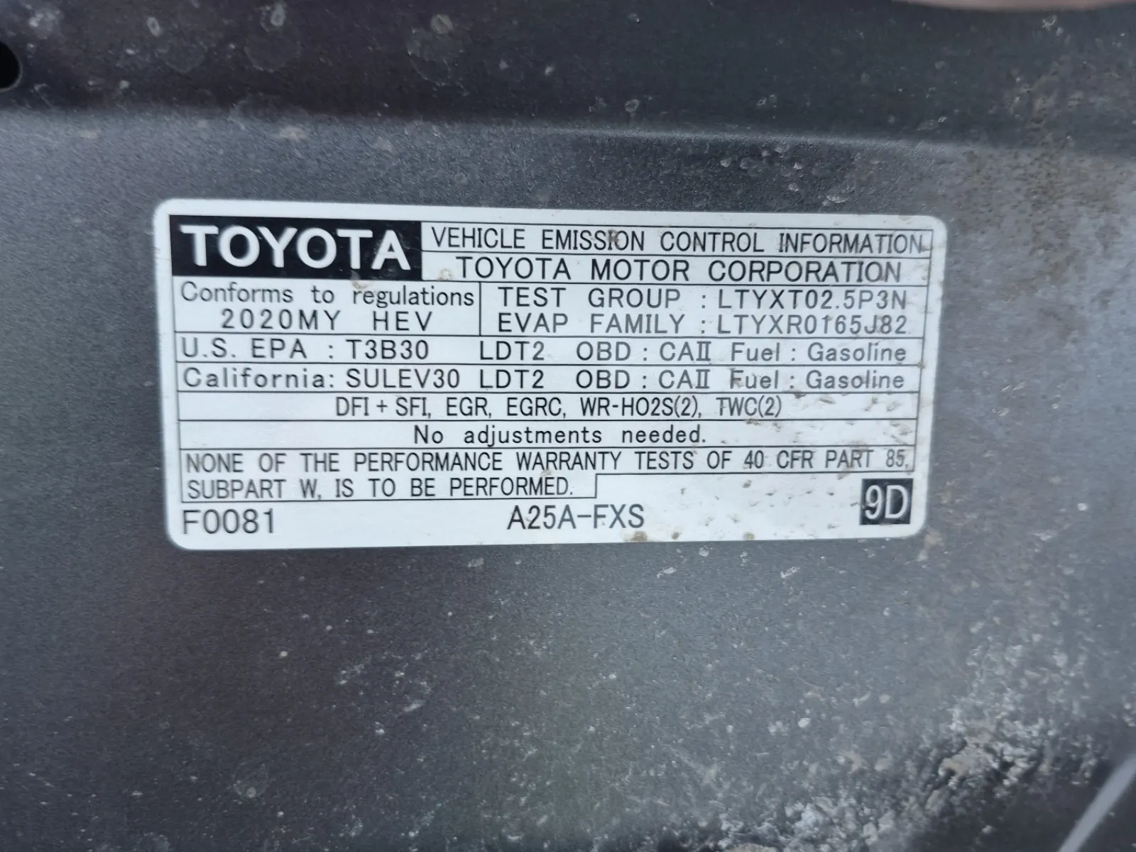 Emission Sticker Photo