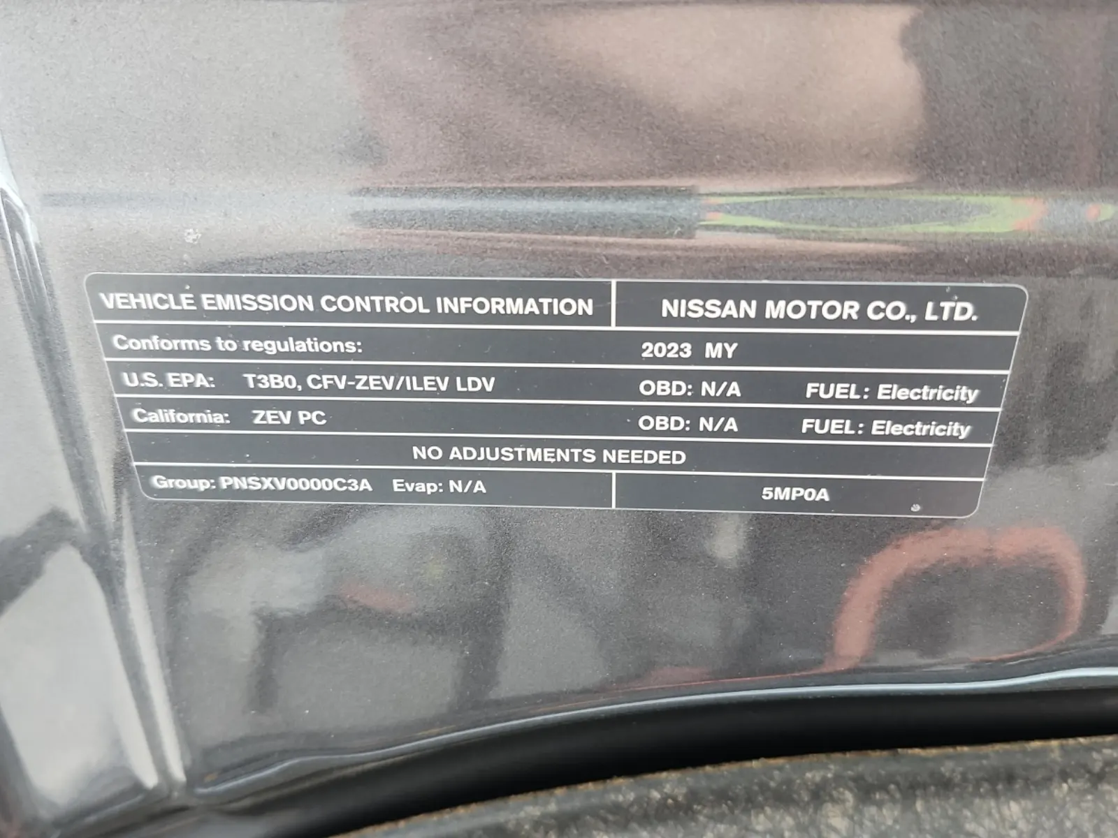 Emission Sticker Photo