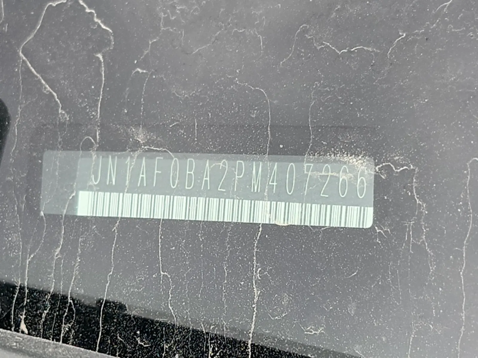 Dash VIN Plate Photo