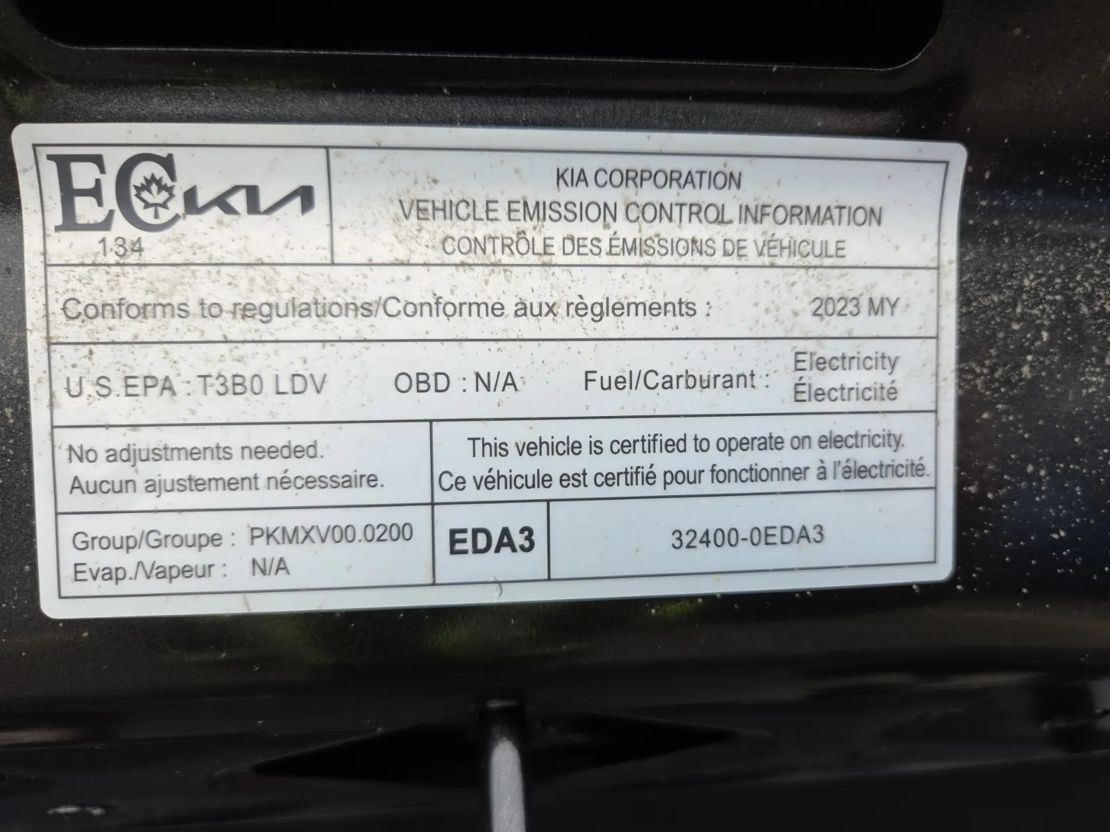 Emission Sticker Photo