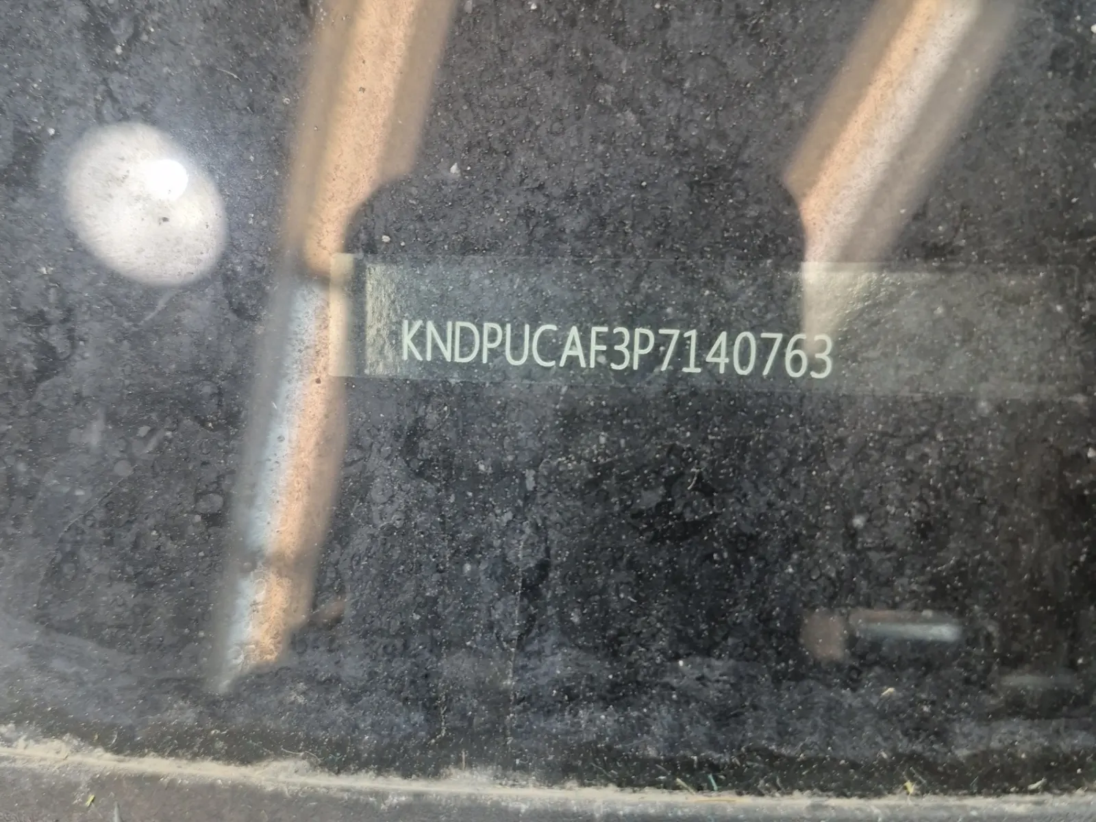 Dash VIN Plate Photo