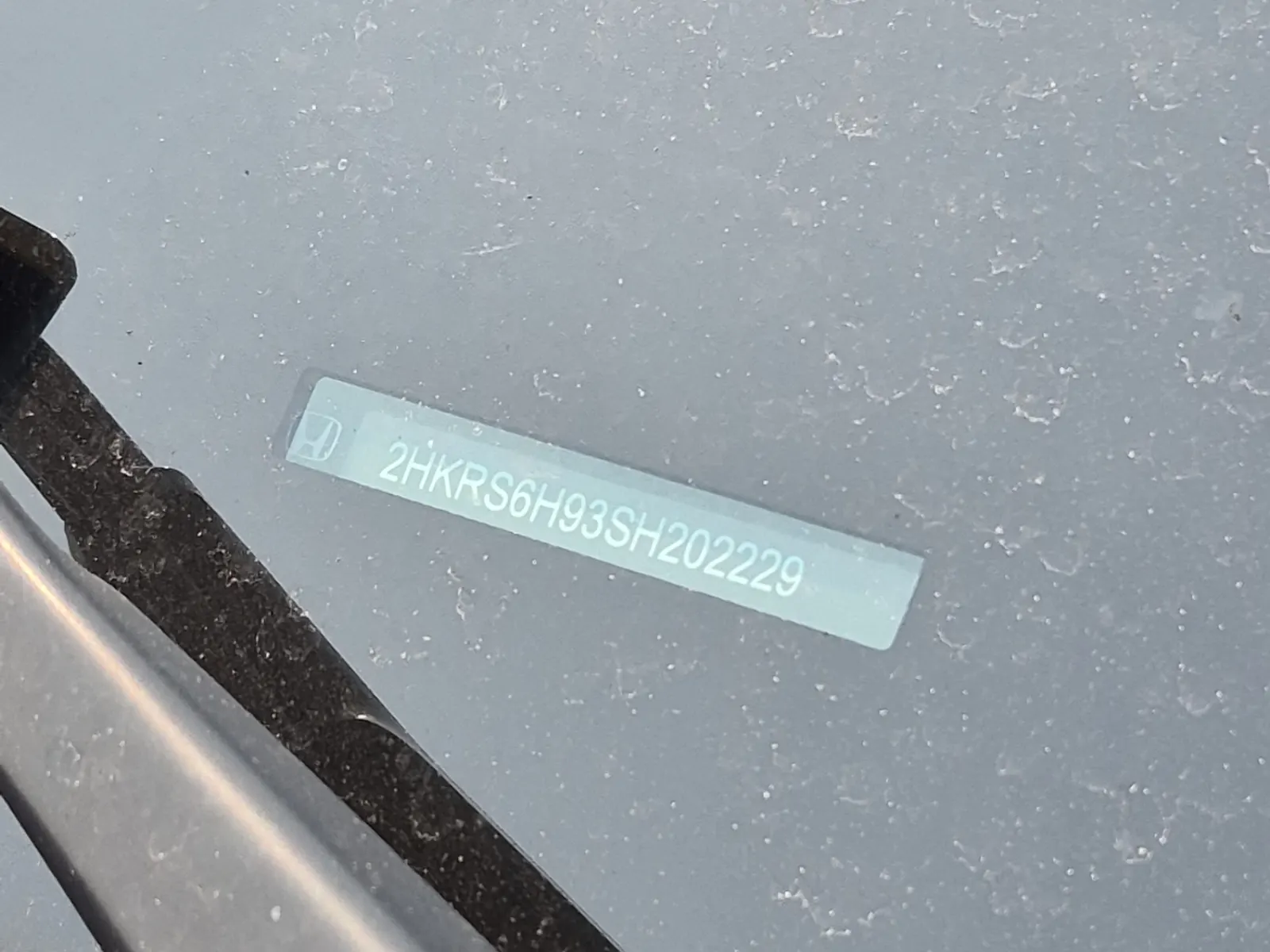 Dash VIN Plate Photo