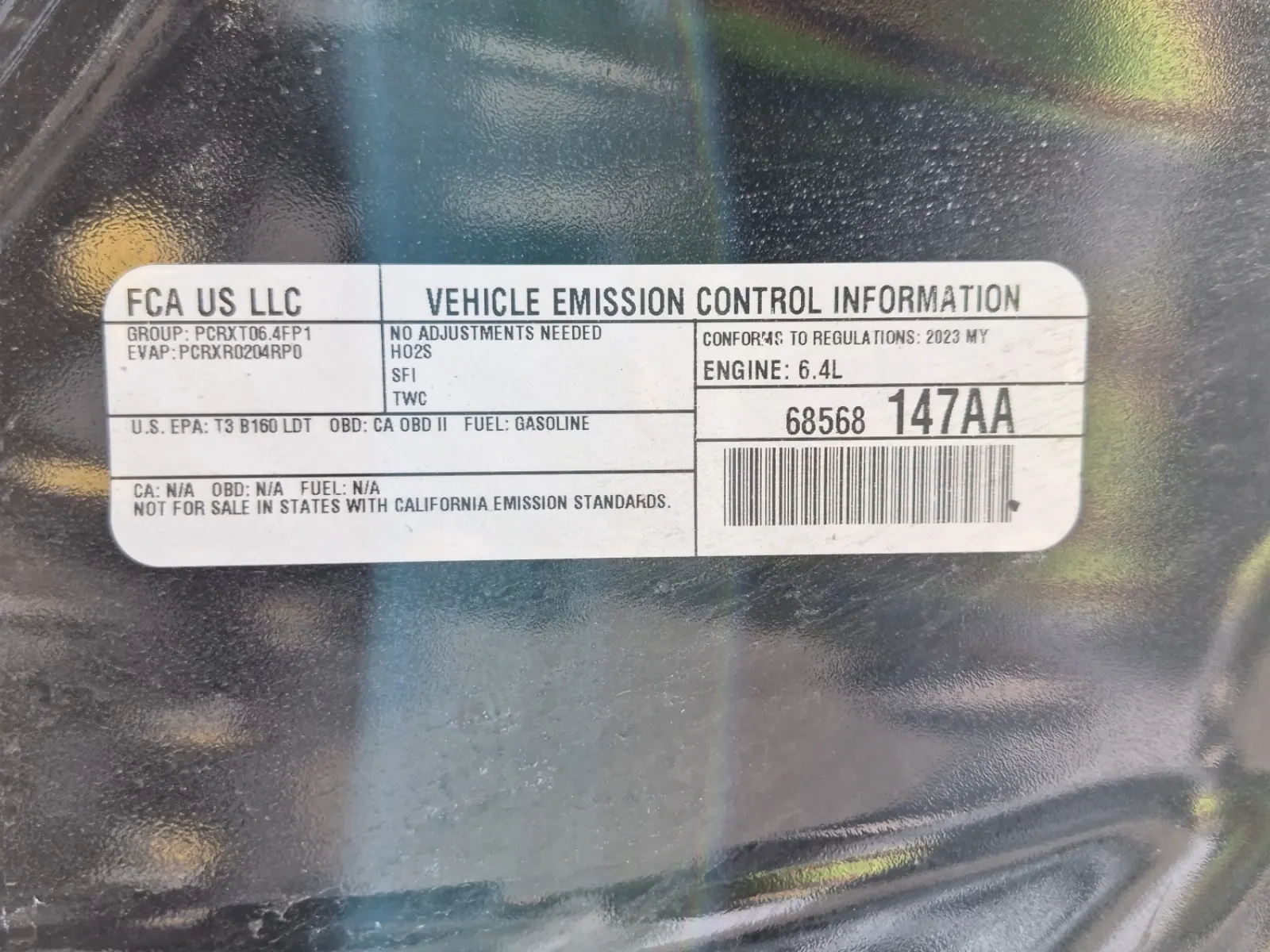 Emission Sticker Photo