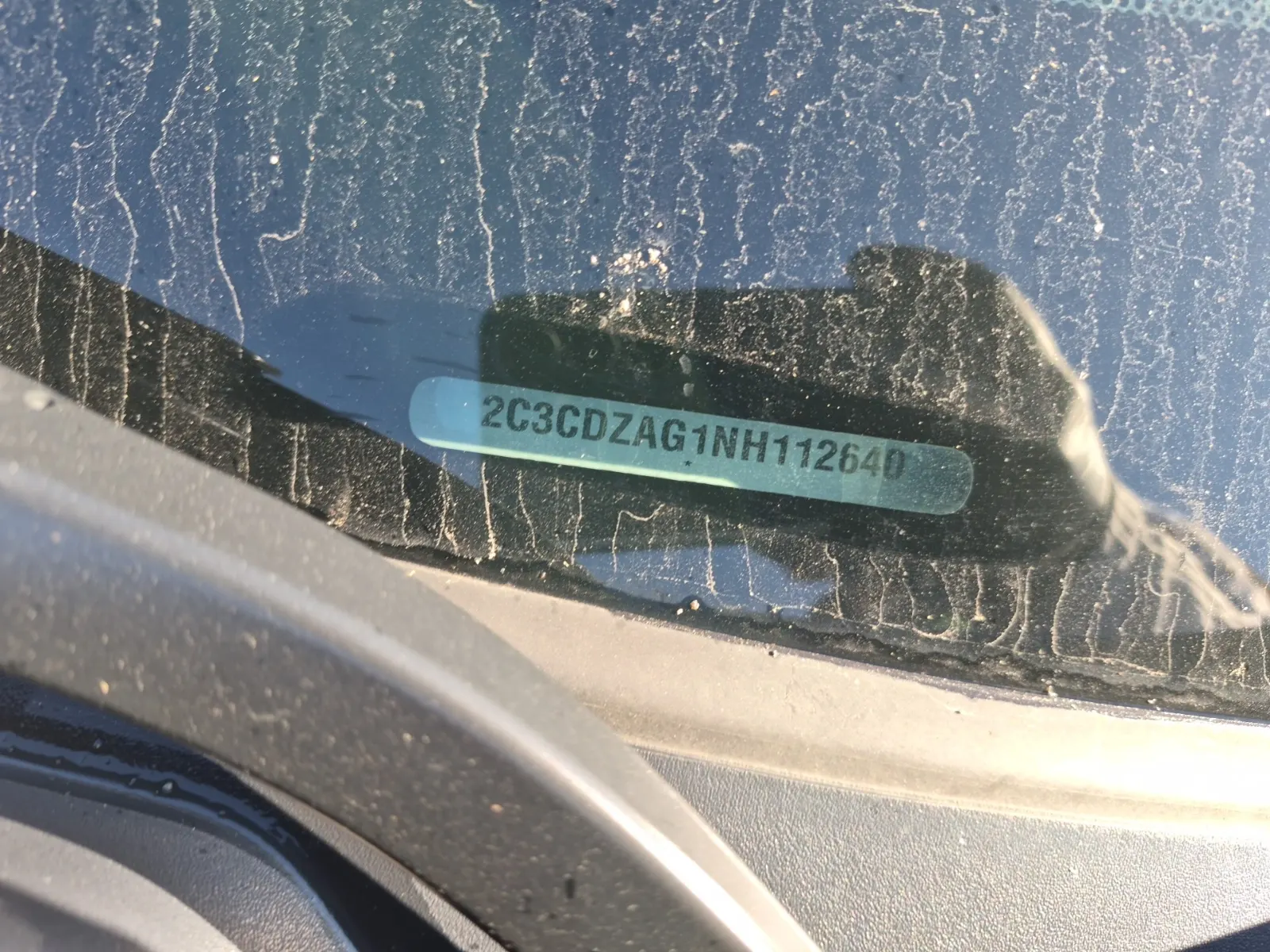 Dash VIN Plate Photo