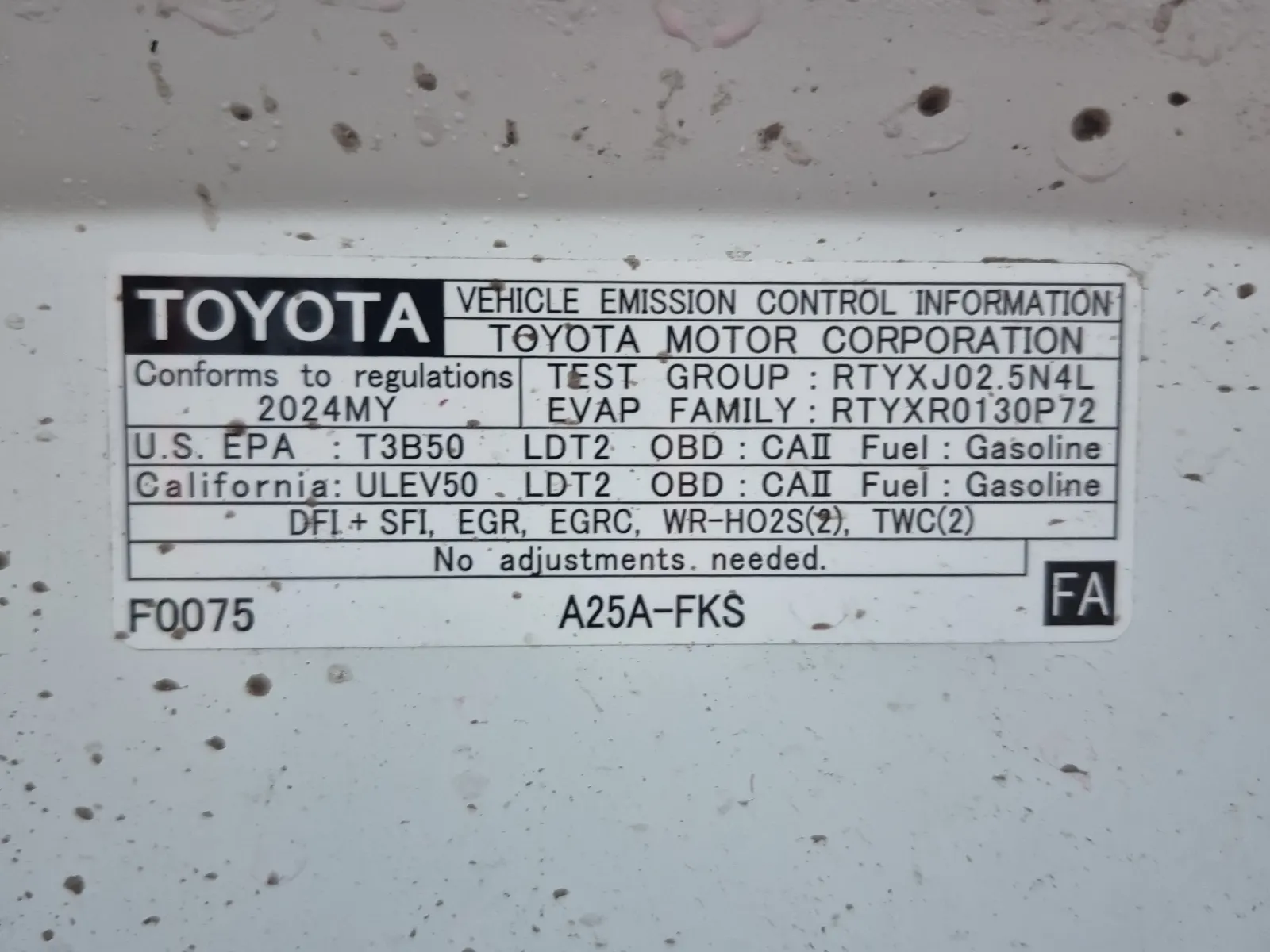 Emission Sticker Photo