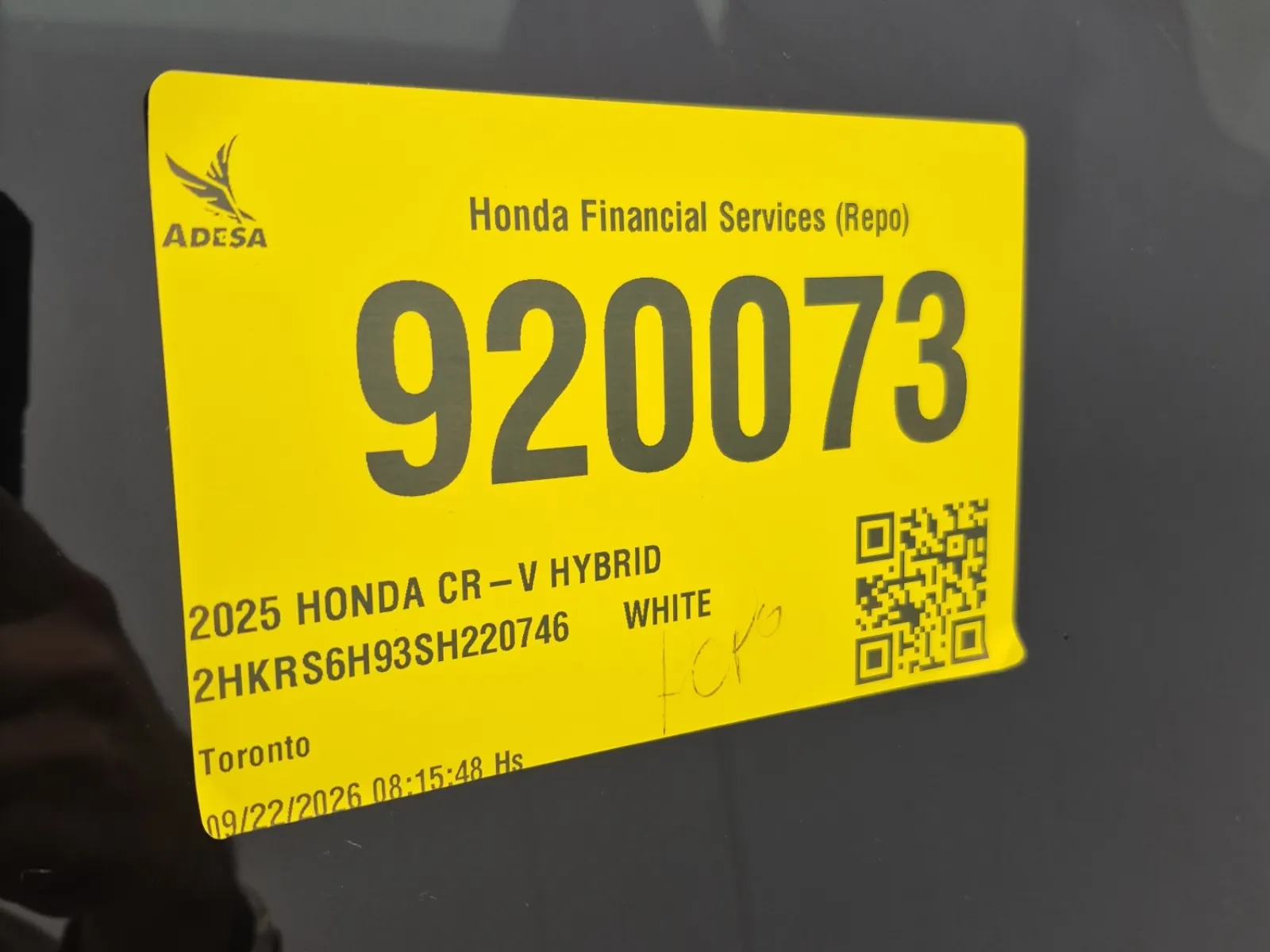 Inventory Label Photo