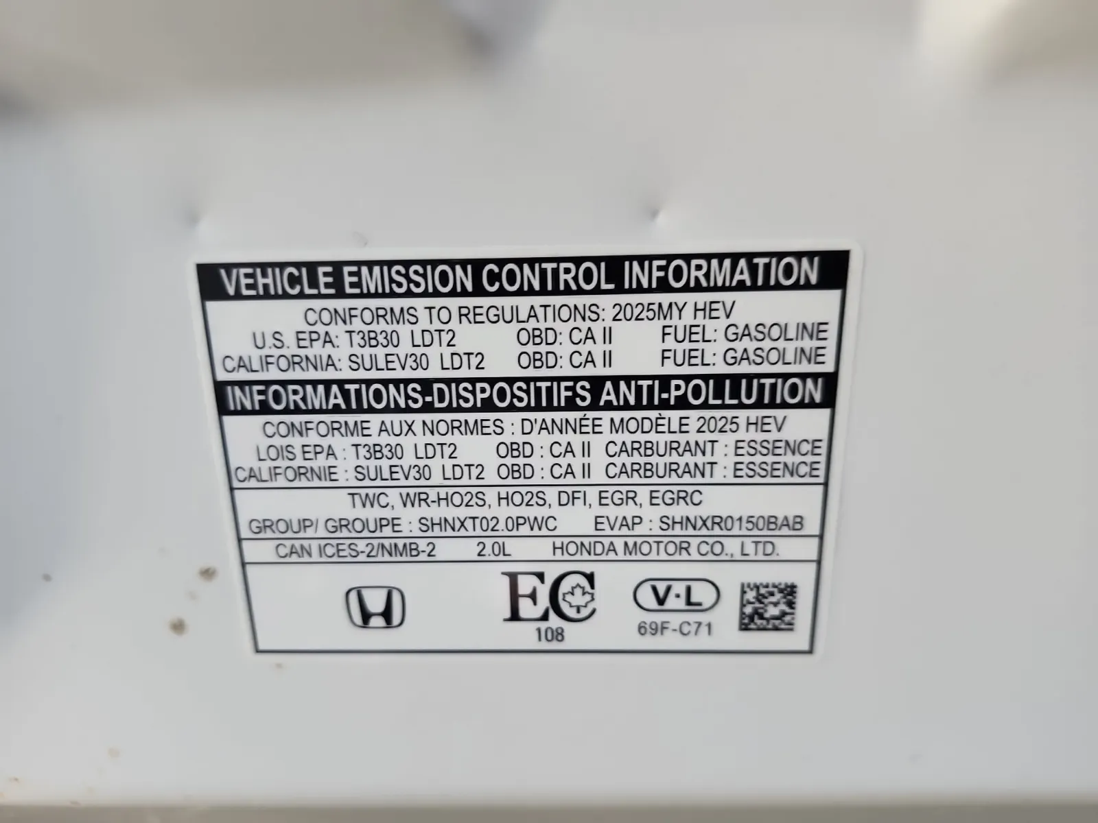 Emission Sticker Photo
