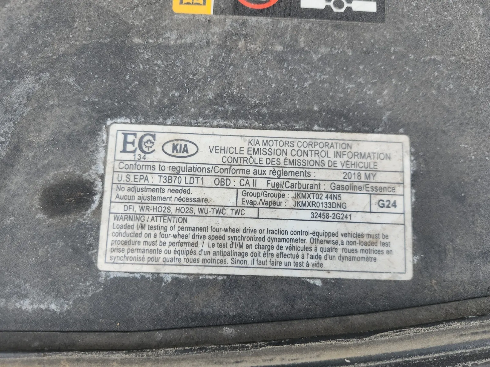 Emission Sticker Photo