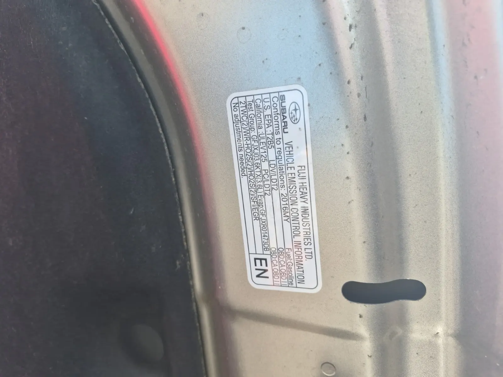 Emission Sticker Photo