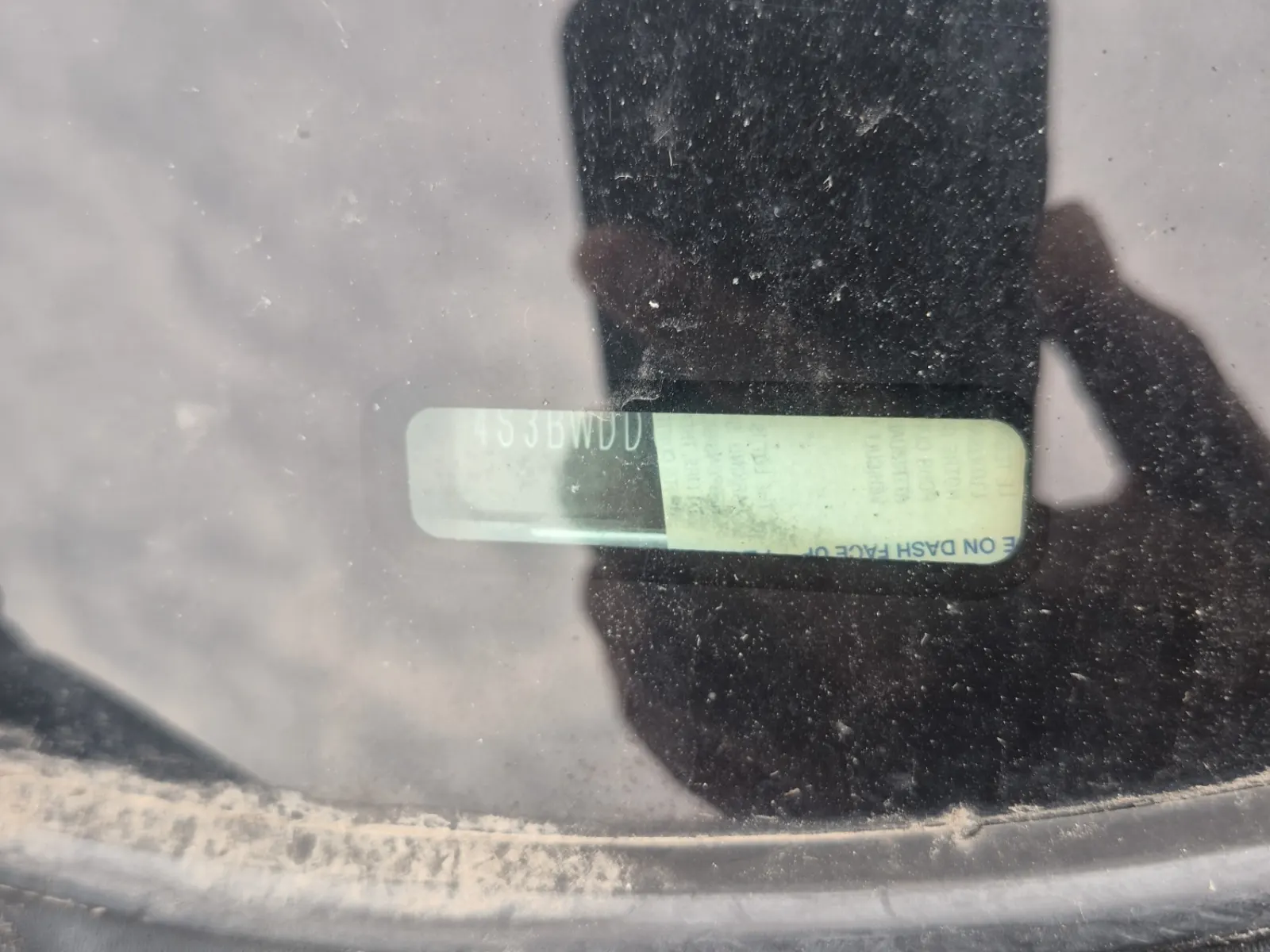 Dash VIN Plate Photo