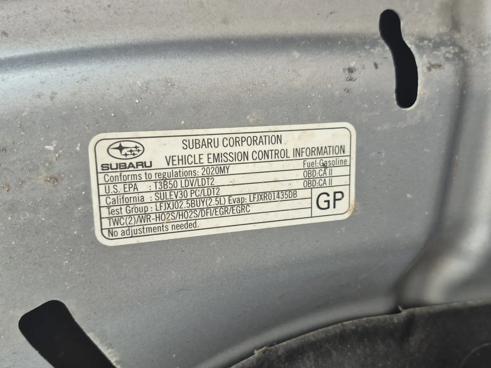 Emission Sticker Photo