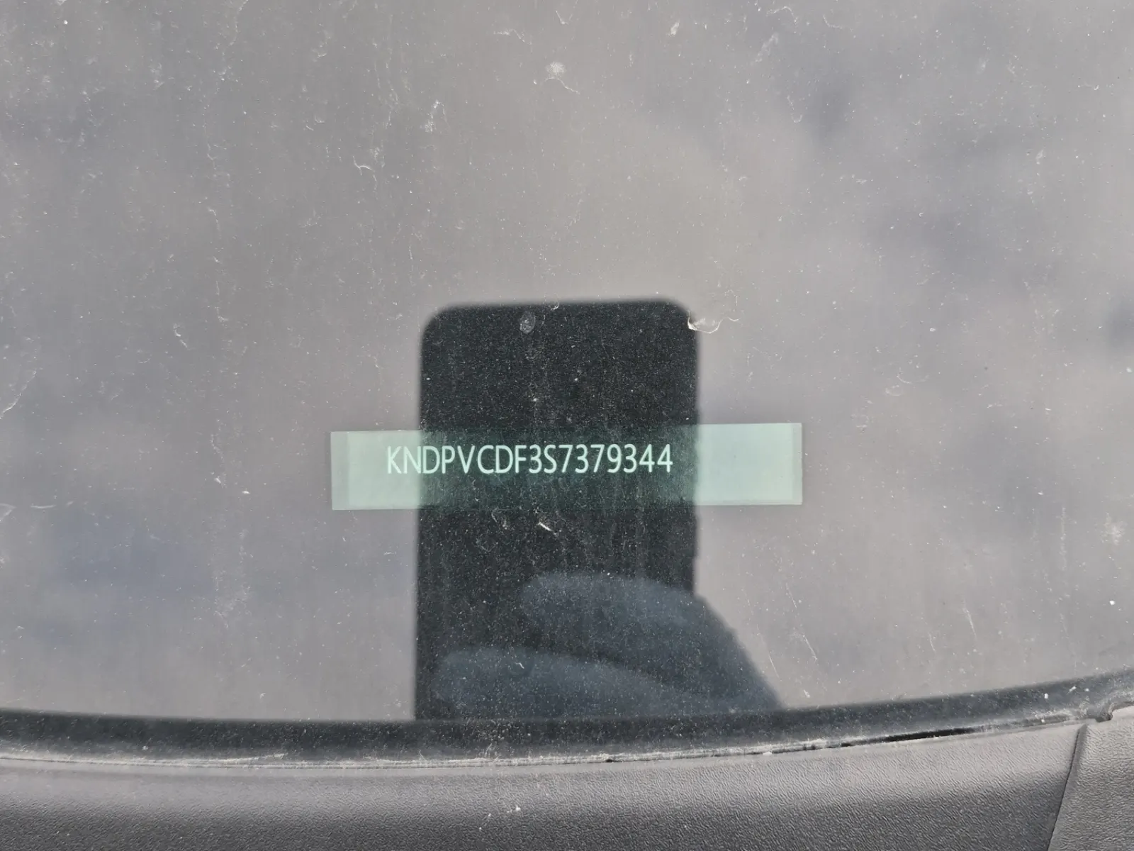 Dash VIN Plate Photo